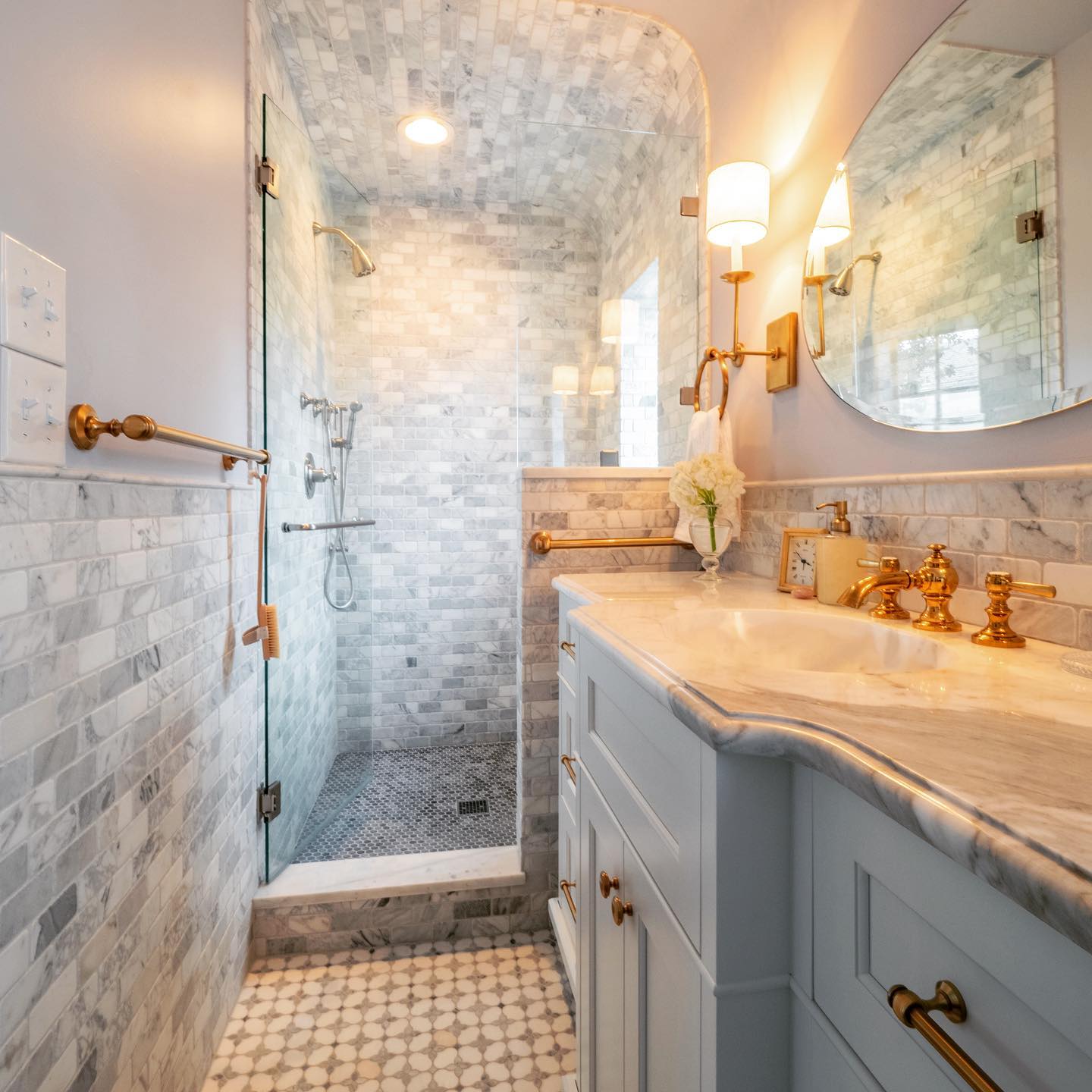 Antique Carrara 2" x 4" Brick - Castelli Marble