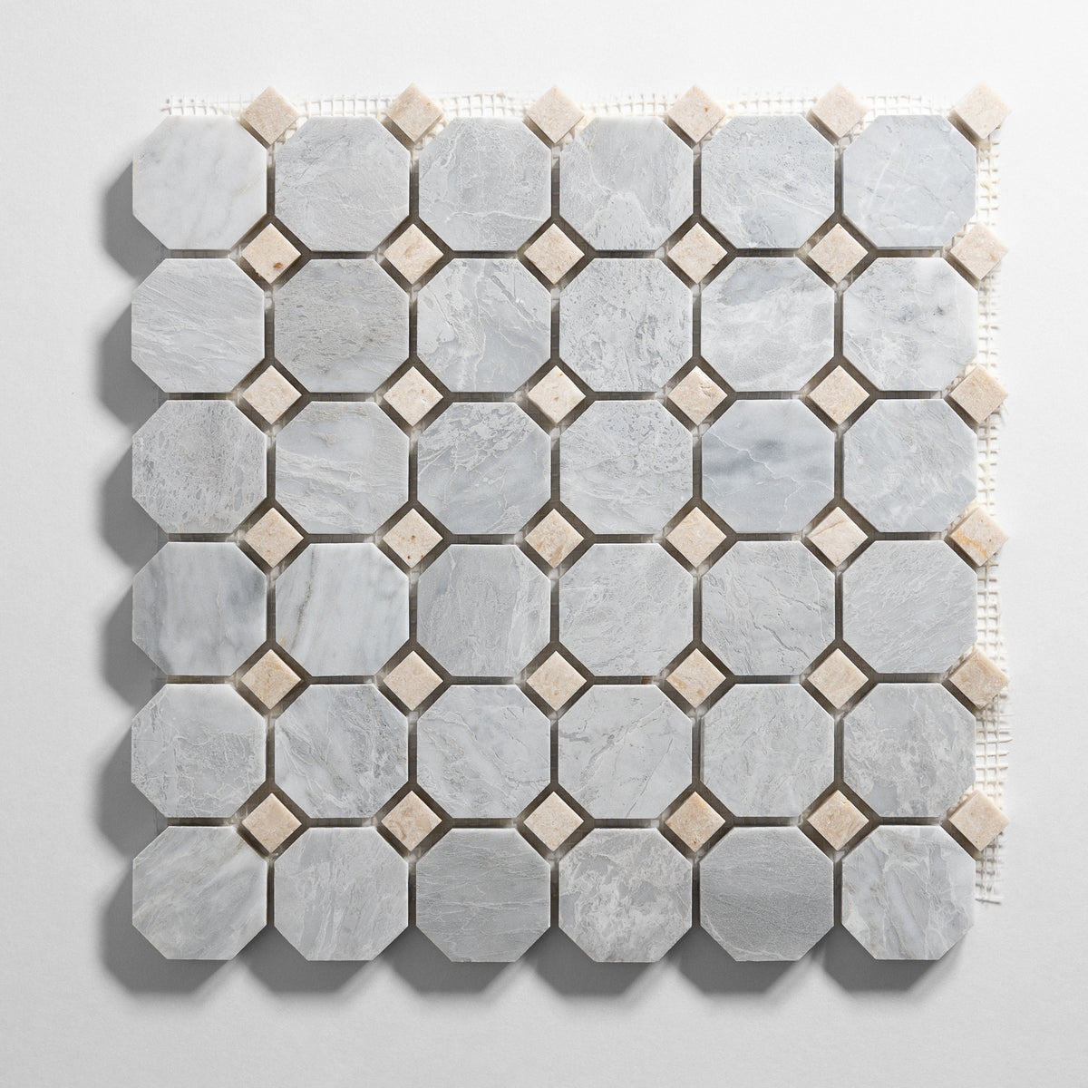 Bardiglio Lite / Sierra Limestone 2" Octagon Mosaic