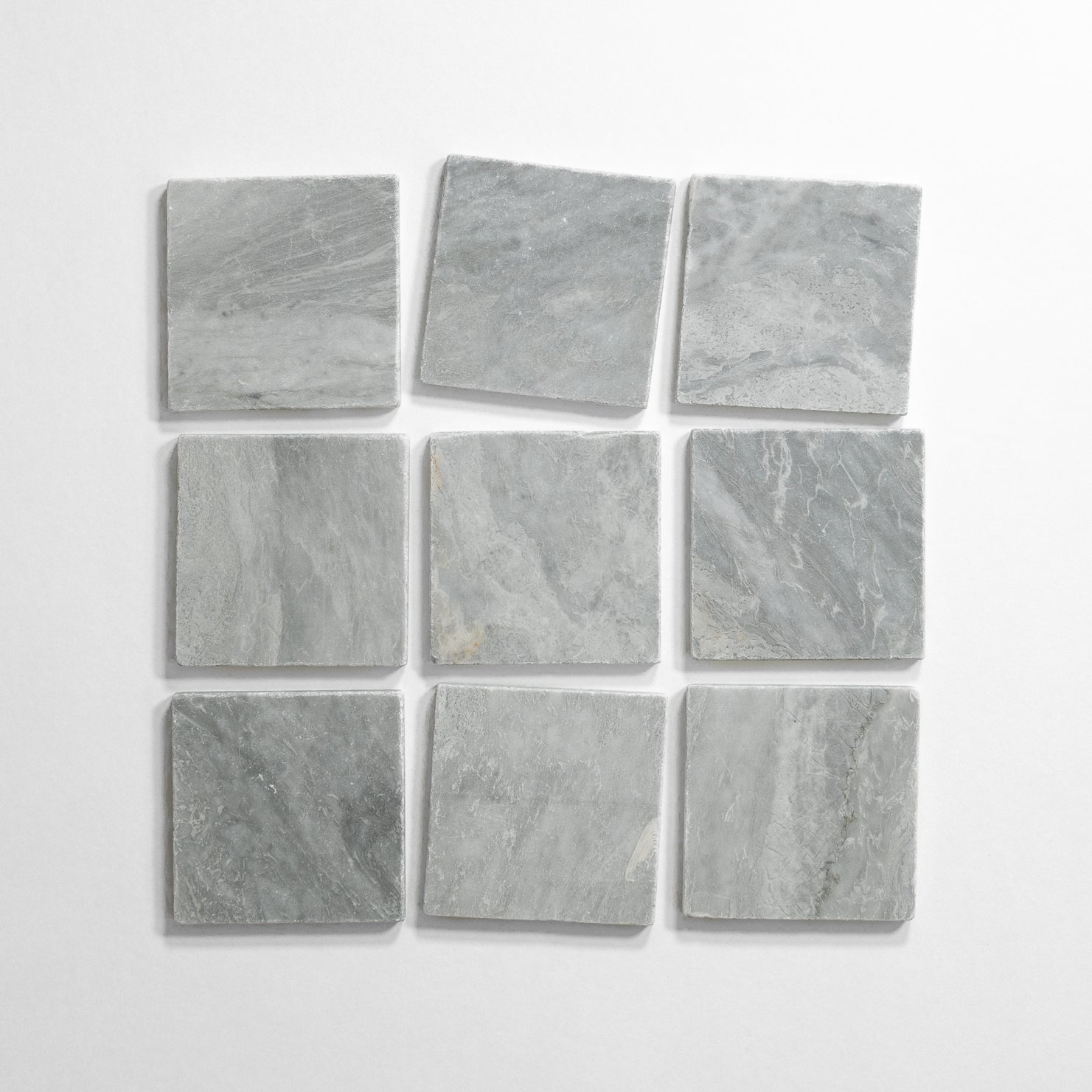 Bardiglio Lite 4"x4" Tumbled - Castelli Marble