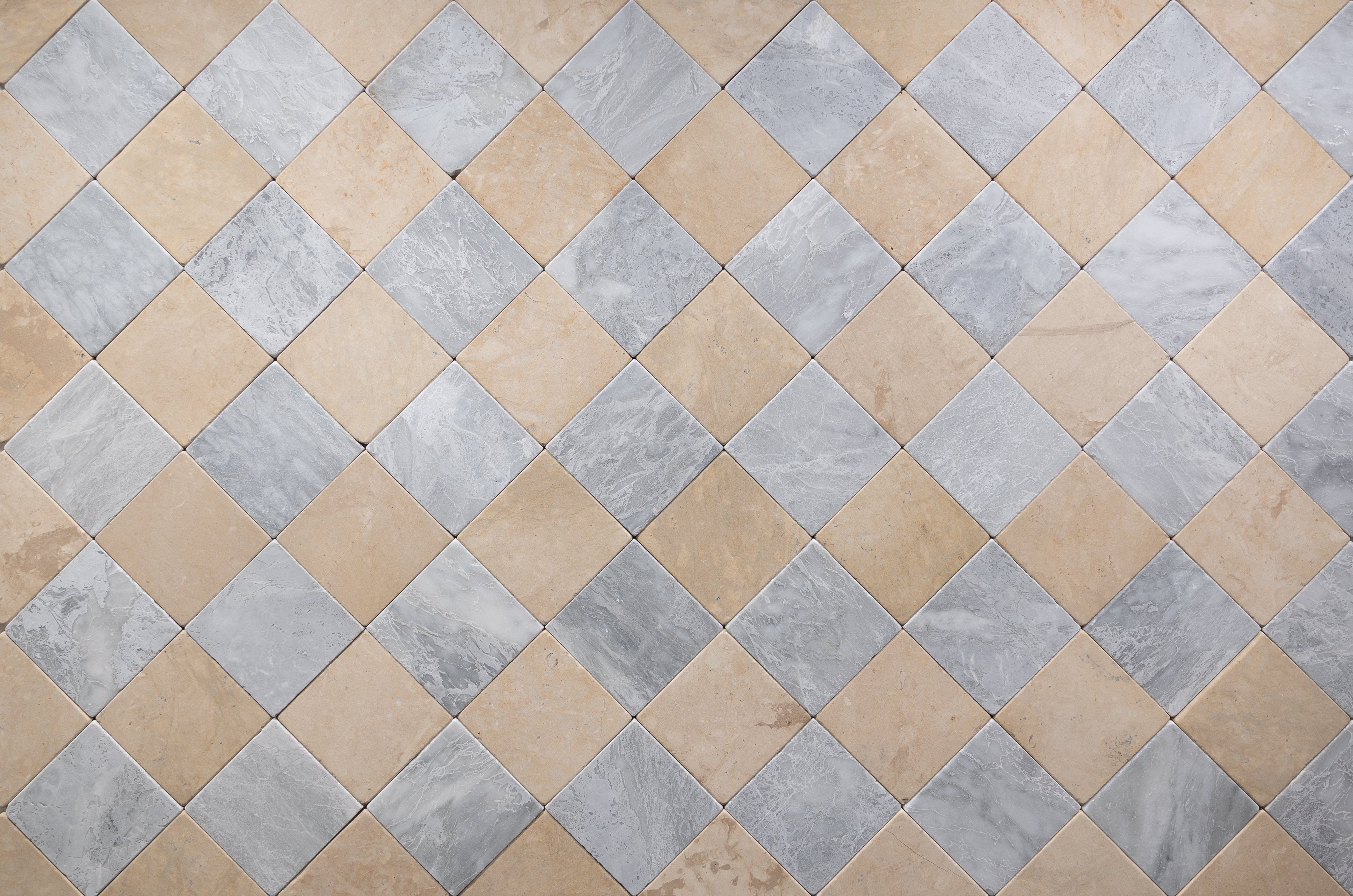 Bardiglio Lite & Thala Beige 4"x4" Tumbled