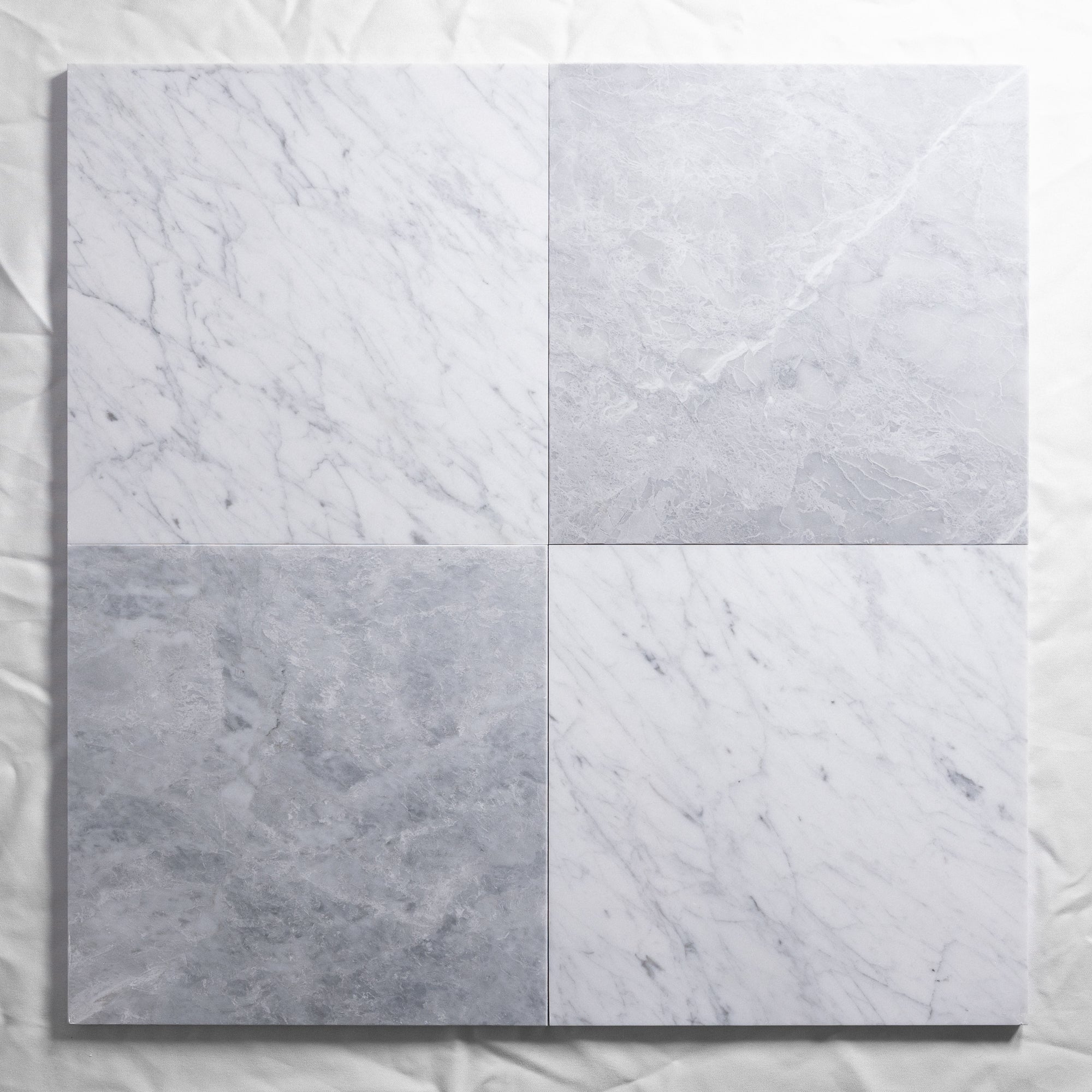 Bardiglio Lite & Carrara 12"x12"