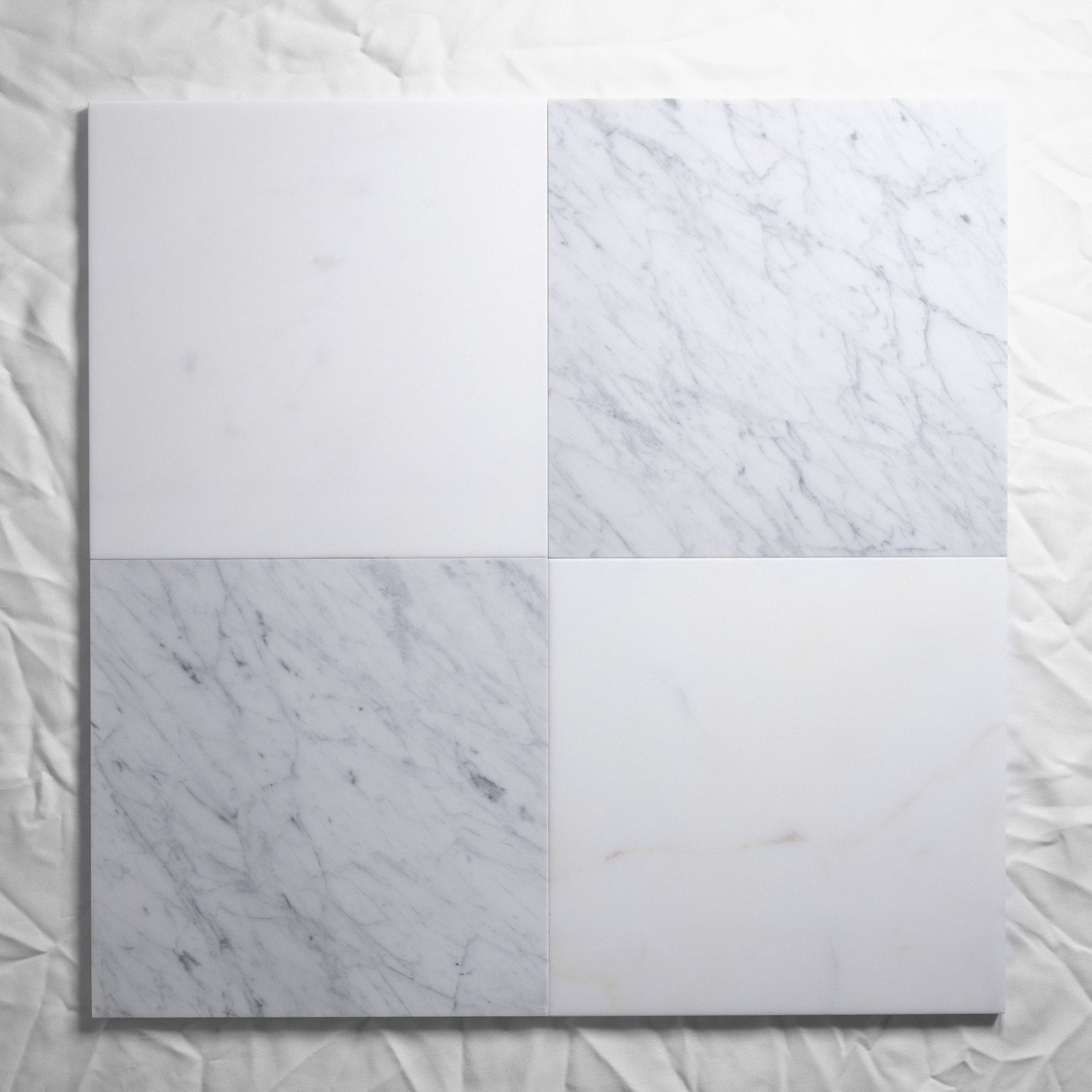 Carrara & Calacatta Bianco 12"x12"