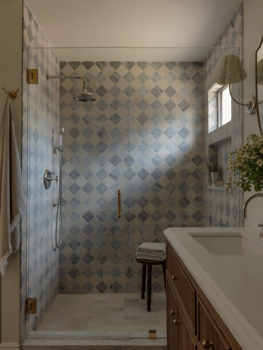 Bardiglio Lite & Sierra Limestone 4"x4" Tumbled