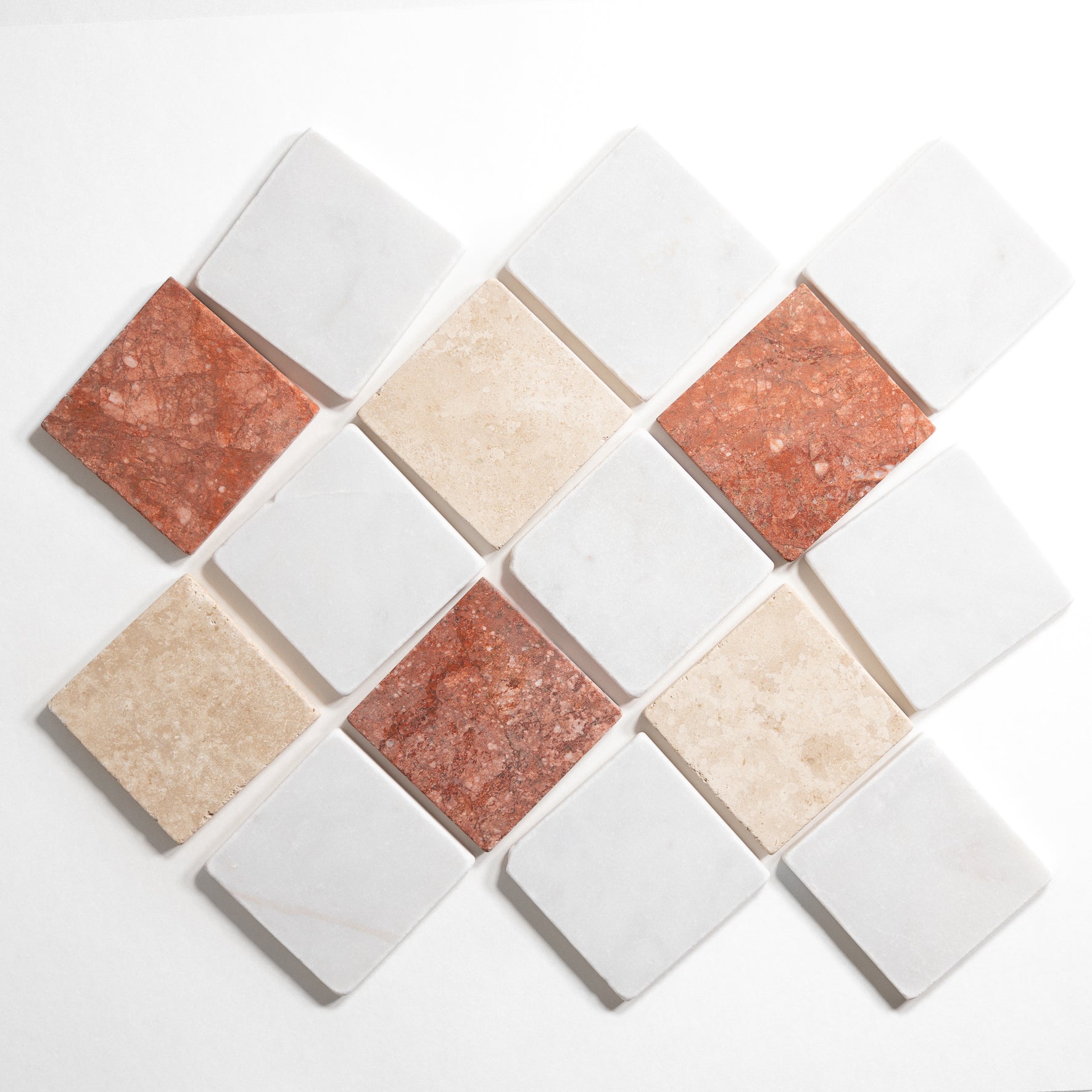 Carolina Pattern 4"x4" Tumbled - Castelli Marble