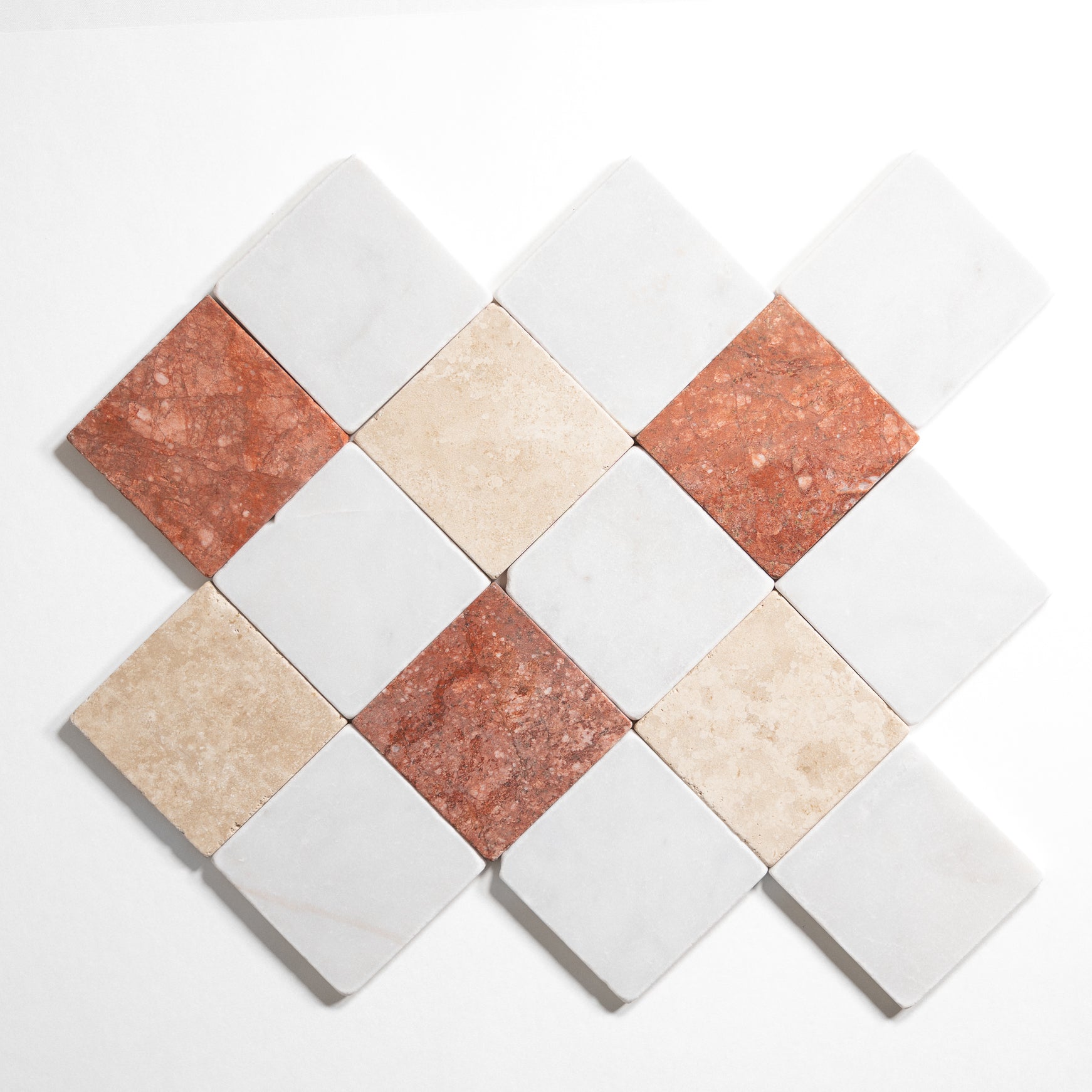 Carolina Pattern 4"x4" Tumbled - Castelli Marble