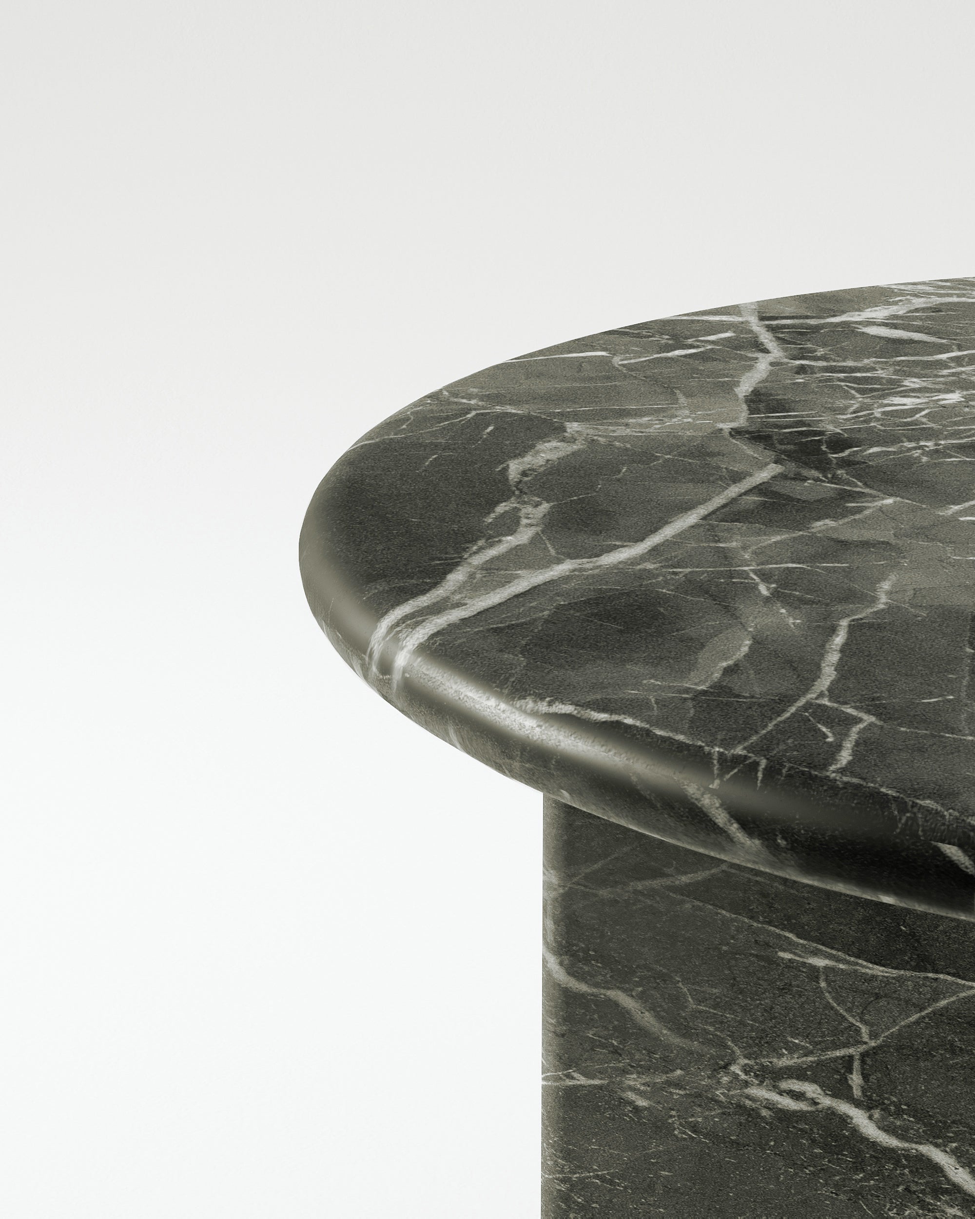 Nero Circular Coffee Table Petite - Castelli Marble