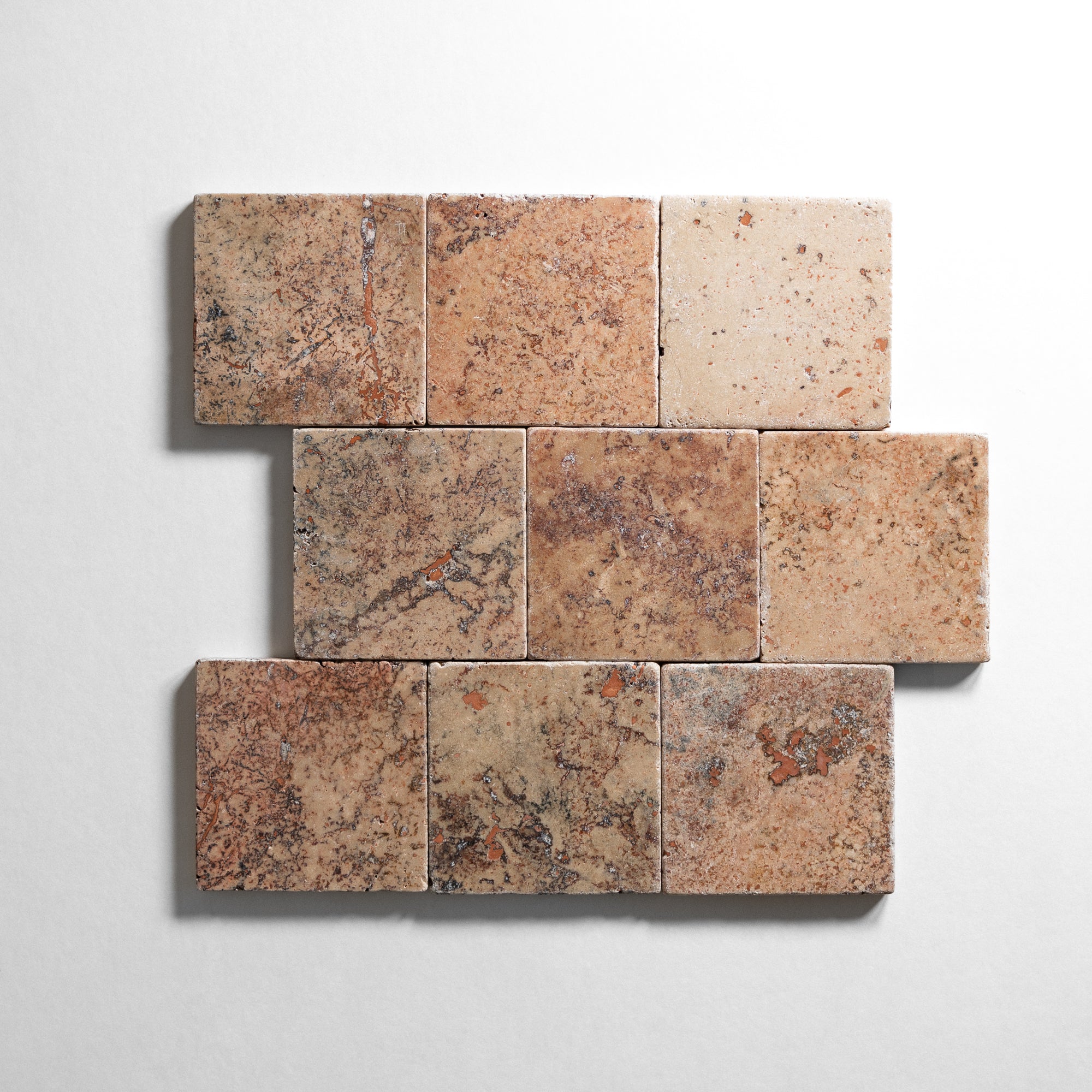 Puebla Red 4"x4" Tumbled