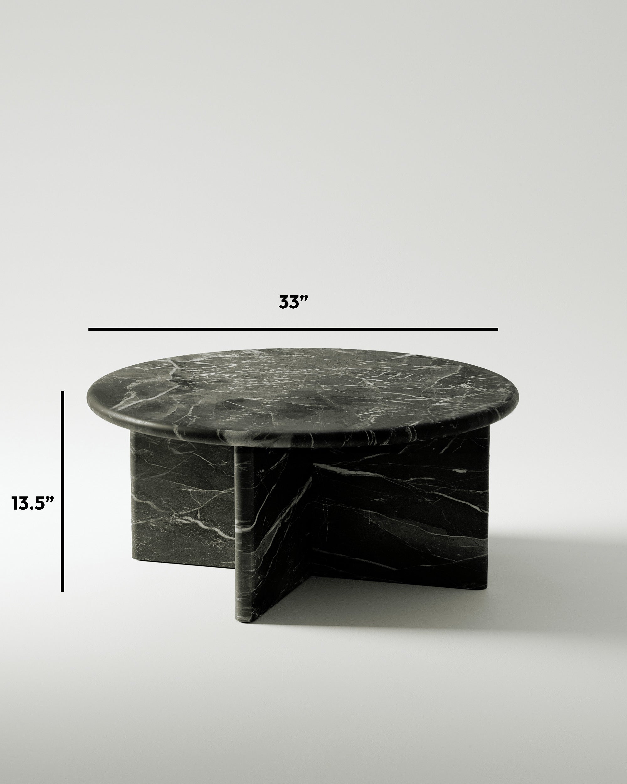 Nero Circular Coffee Table Petite - Castelli Marble