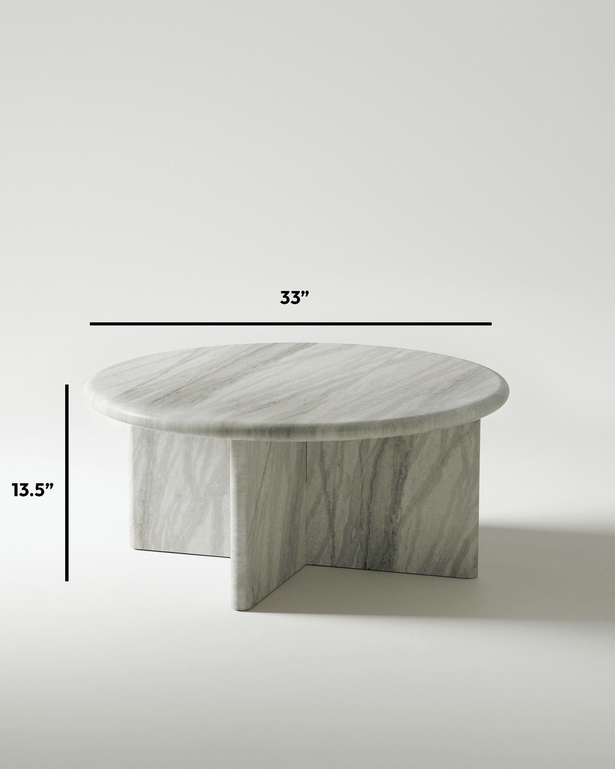 Silver Mist Circular coffee table Petite - Castelli Marble