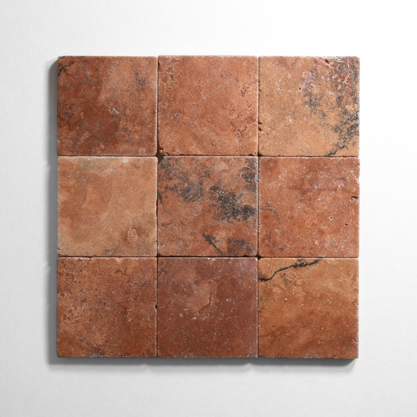 Red Limestone 4"x4" Tumbled