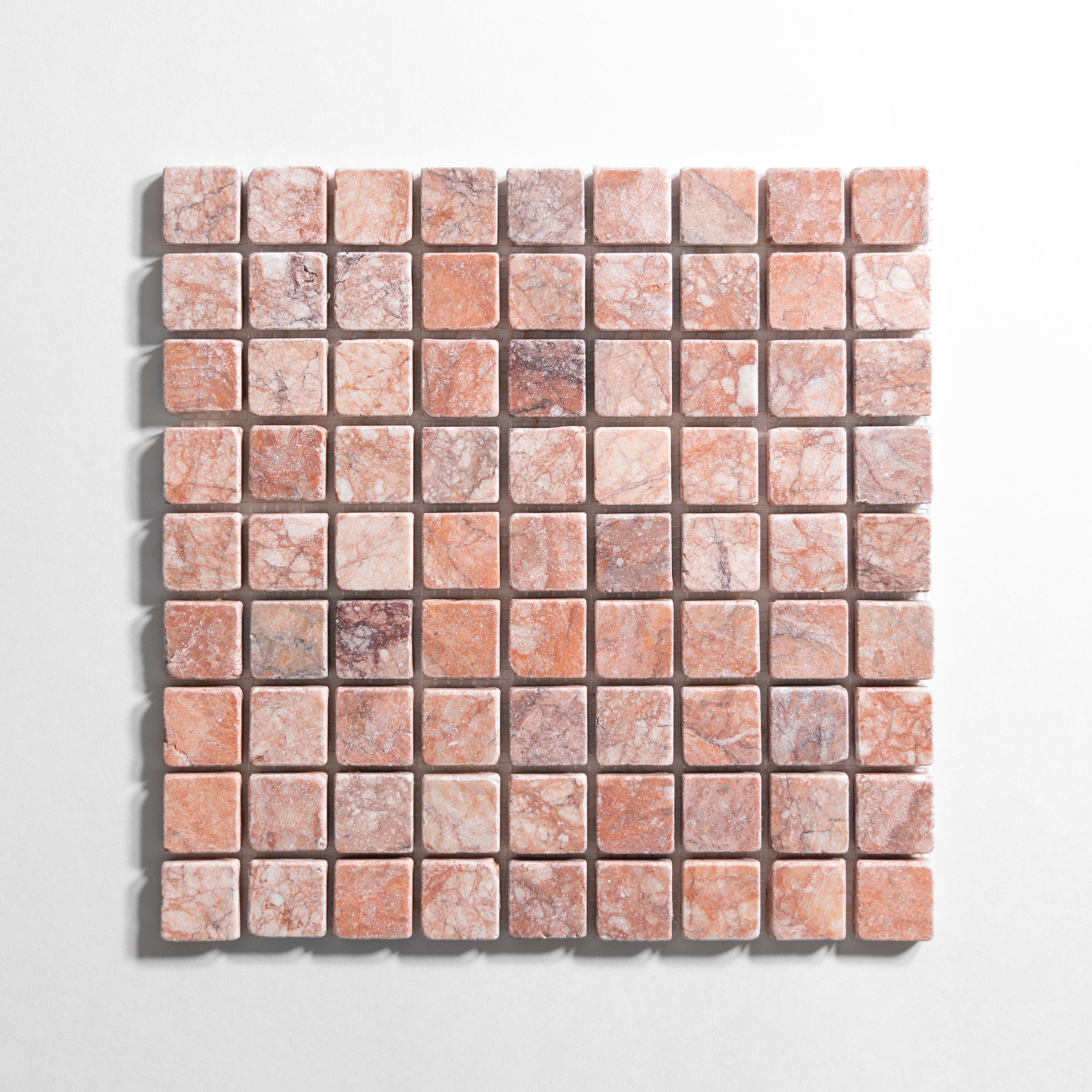 Rojo Breccia 1 1/4" Tumbled Mosaic - Castelli Marble