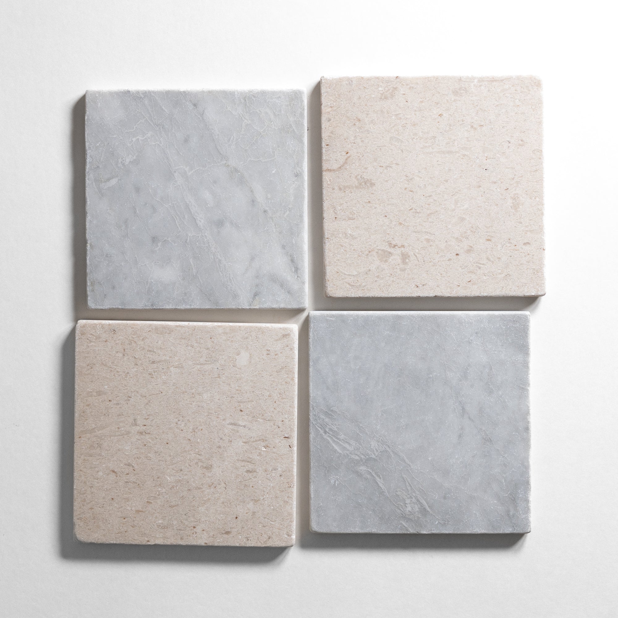 Bardiglio Lite & Sierra Limestone 6"x6" Tumbled