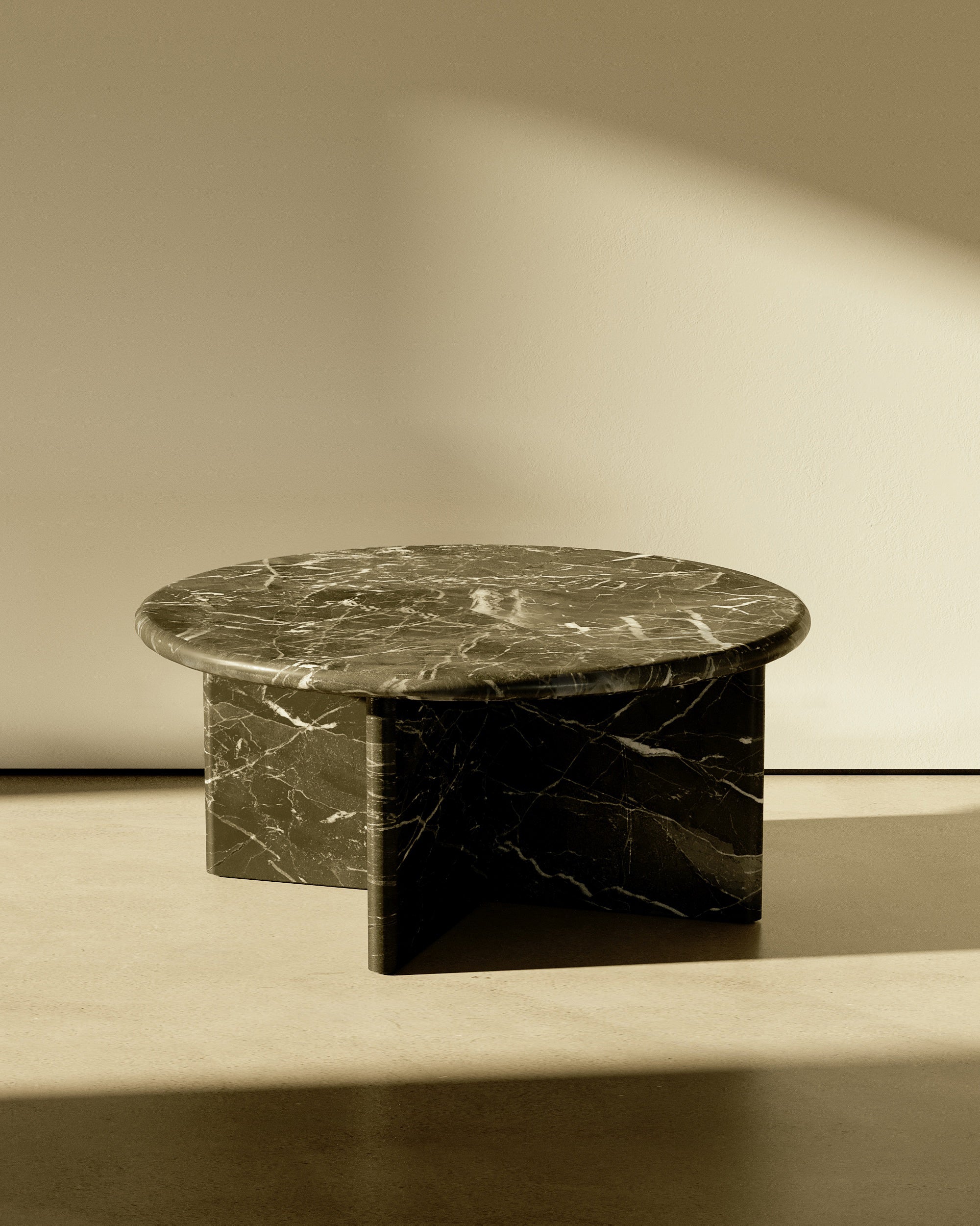 Nero Circular Coffee Table Petite - Castelli Marble
