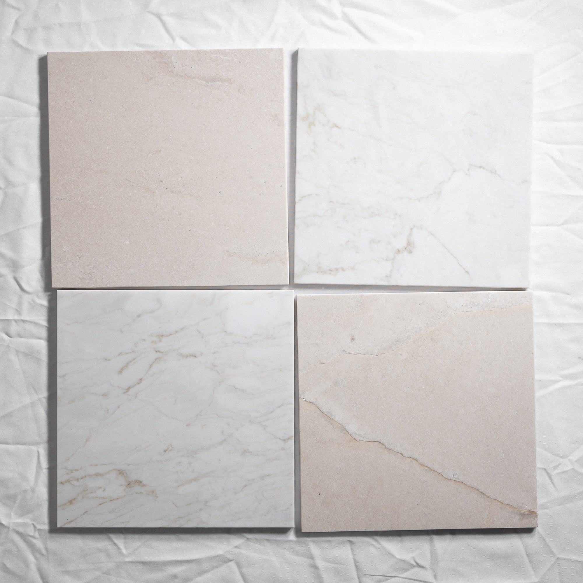 Calacatta Vagli & Crema Checkered 12"x12"