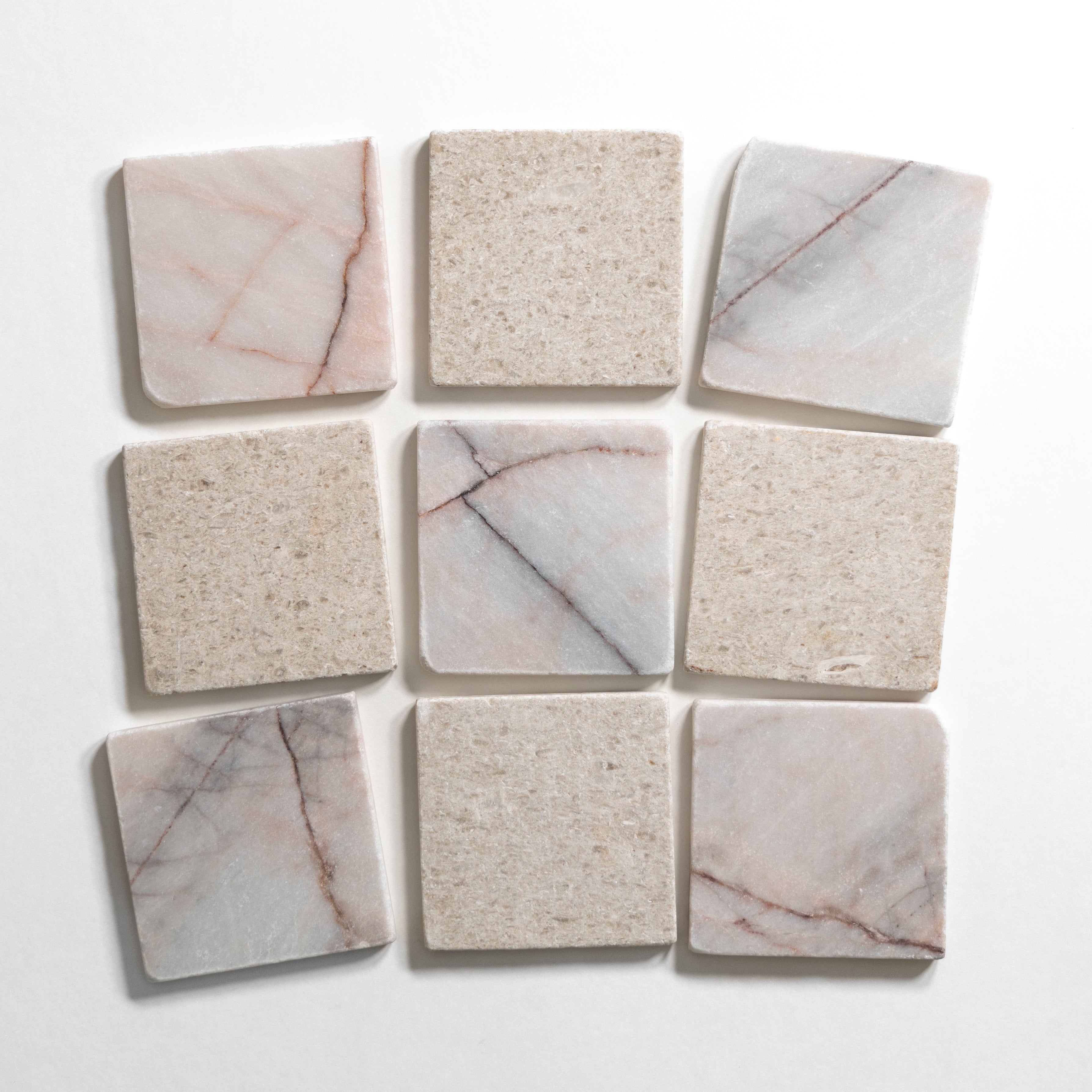 White #7 & Sierra Limestone - Castelli Marble