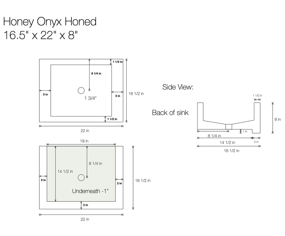 Honey Onyx Cube Sink USA