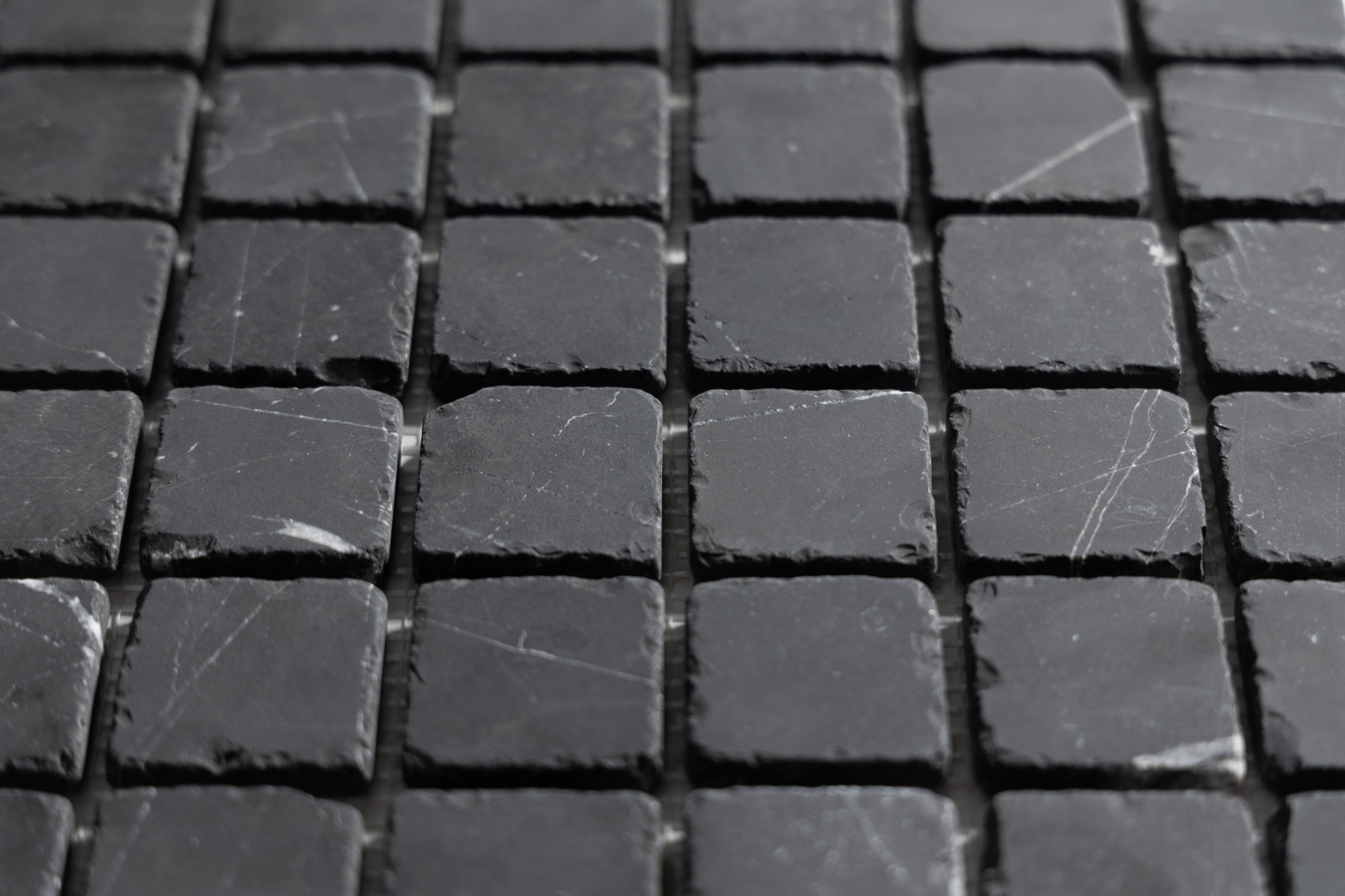 Nero St. Gabriel 2"x2" Black Marble Mosaics Tiles