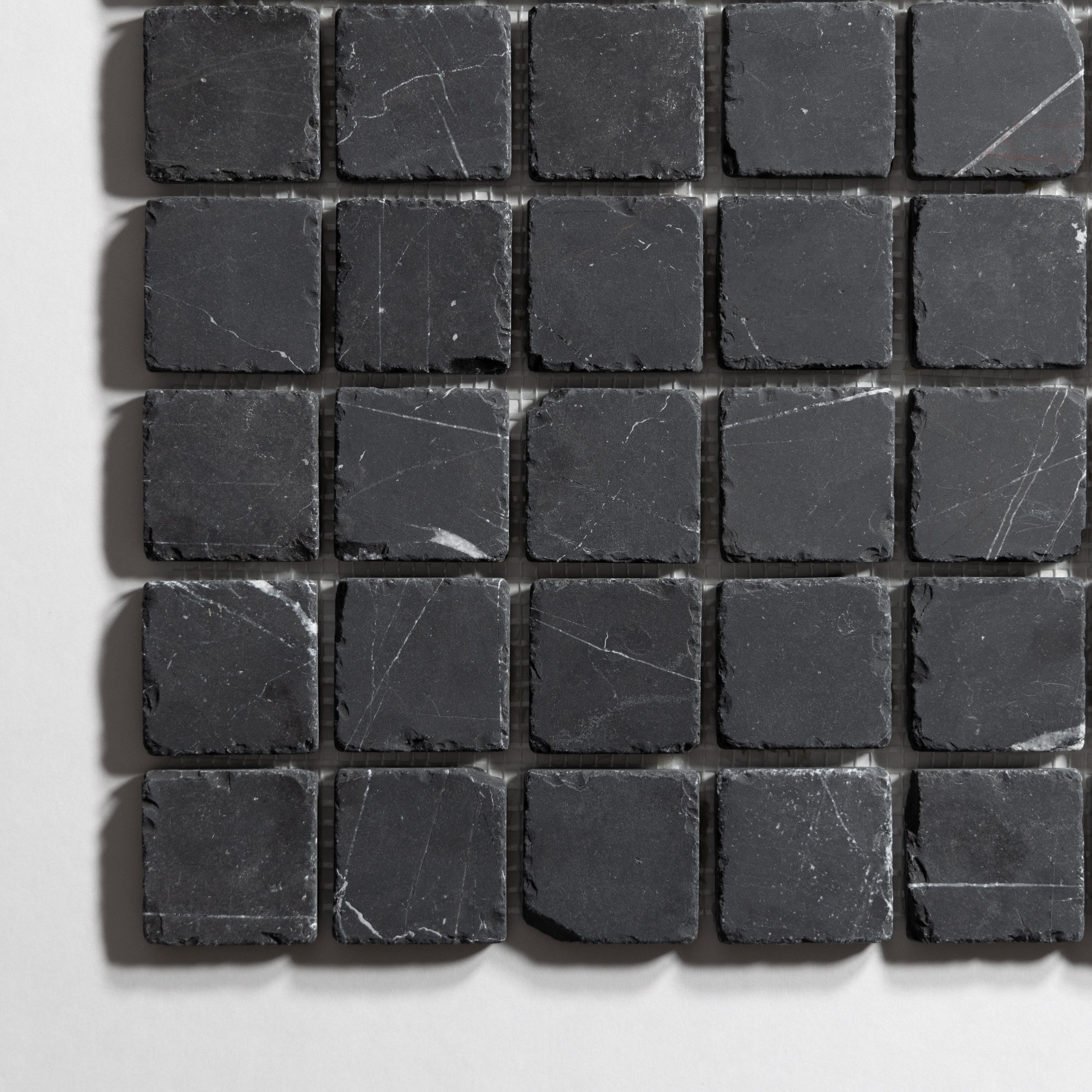Nero St. Gabriel Black Marble Mosaics Tiles