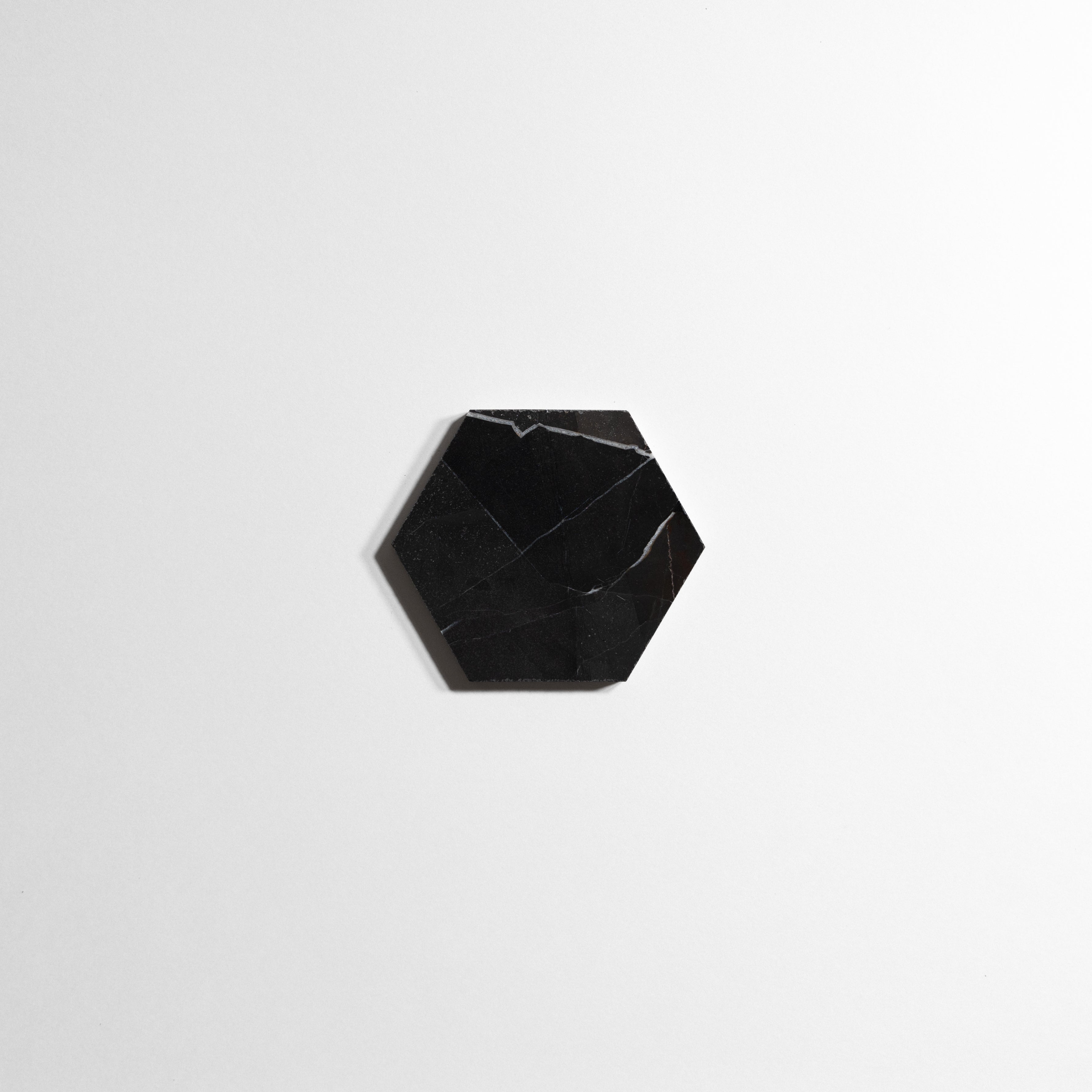 Hexagon Black Marble Tile