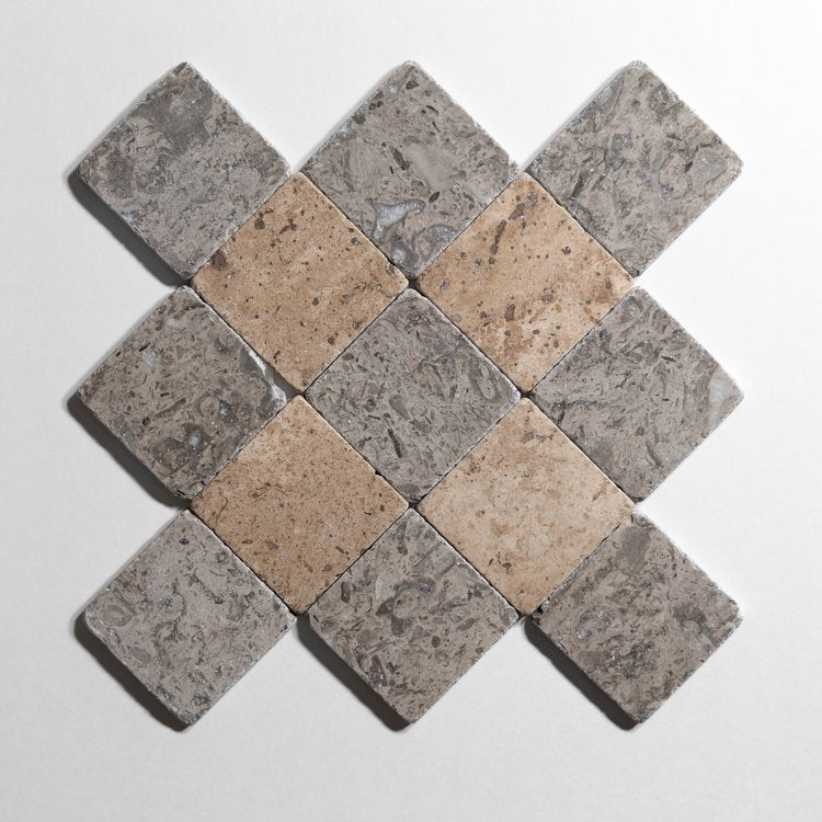 Sage Gray Tumbled Combinations - Castelli Marble