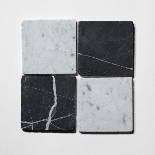 Ven. Carrara | Nero & Glacier White Marble