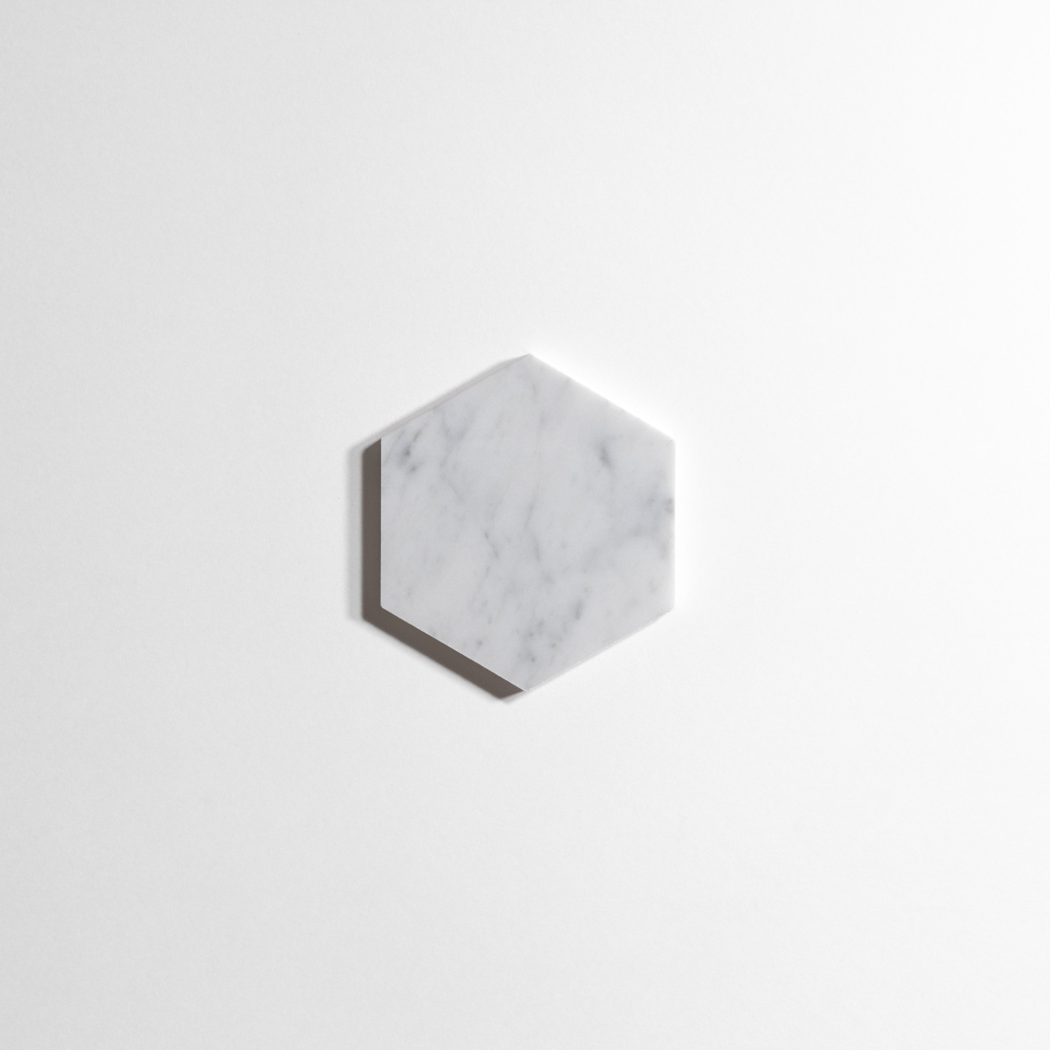 Venatino Carrara 5" Hexagon Marble Tile