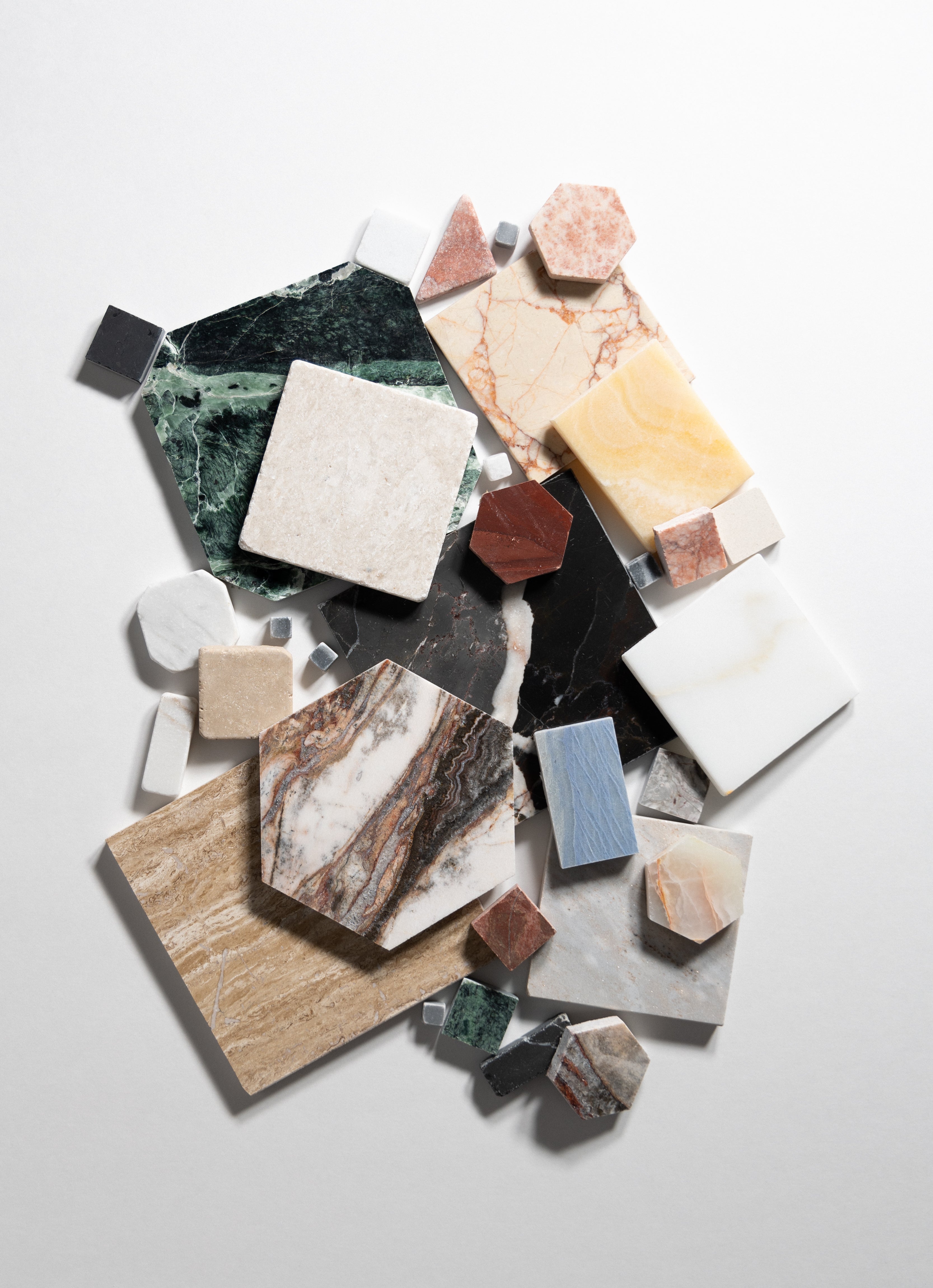multi colored marble samples