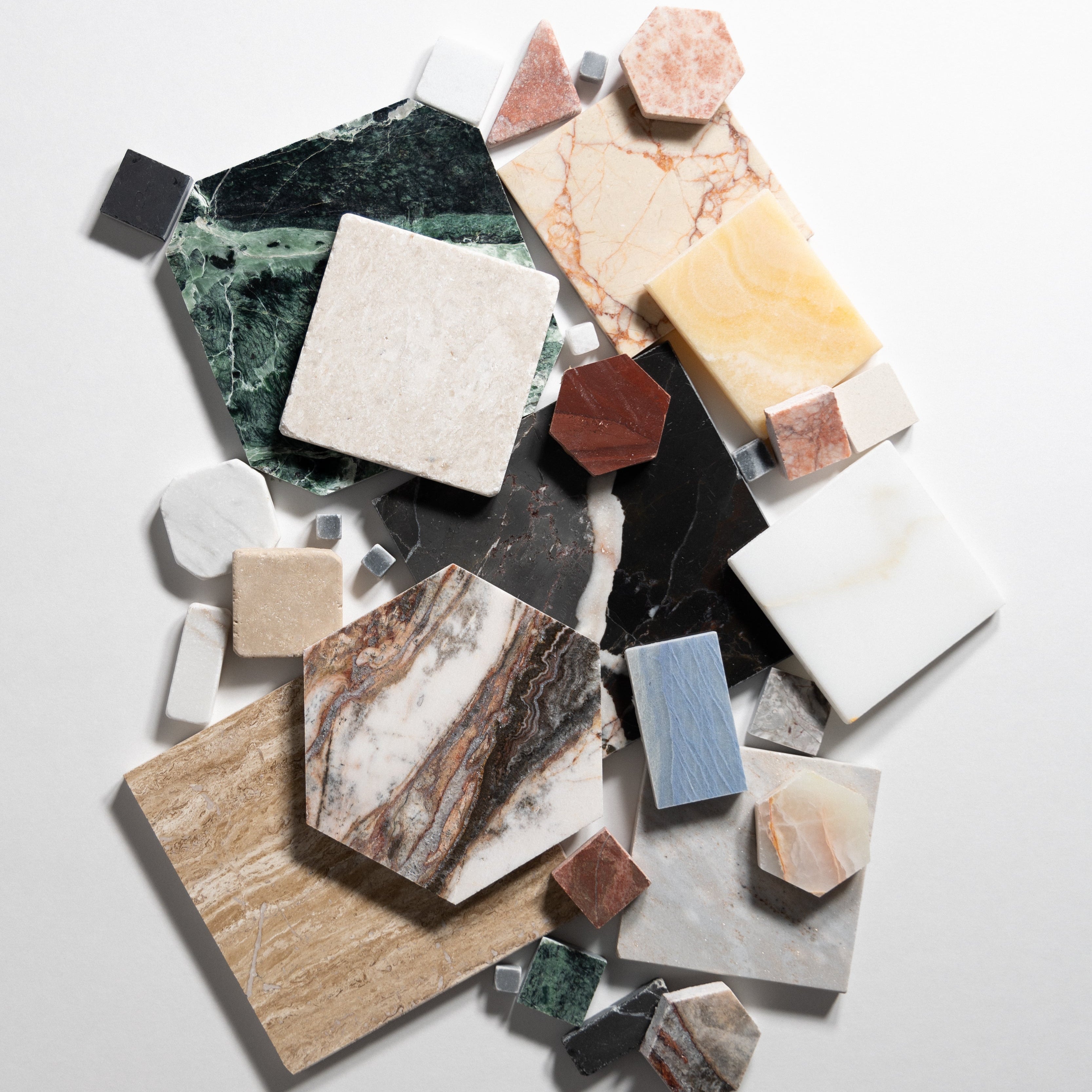 multi colored marble samples