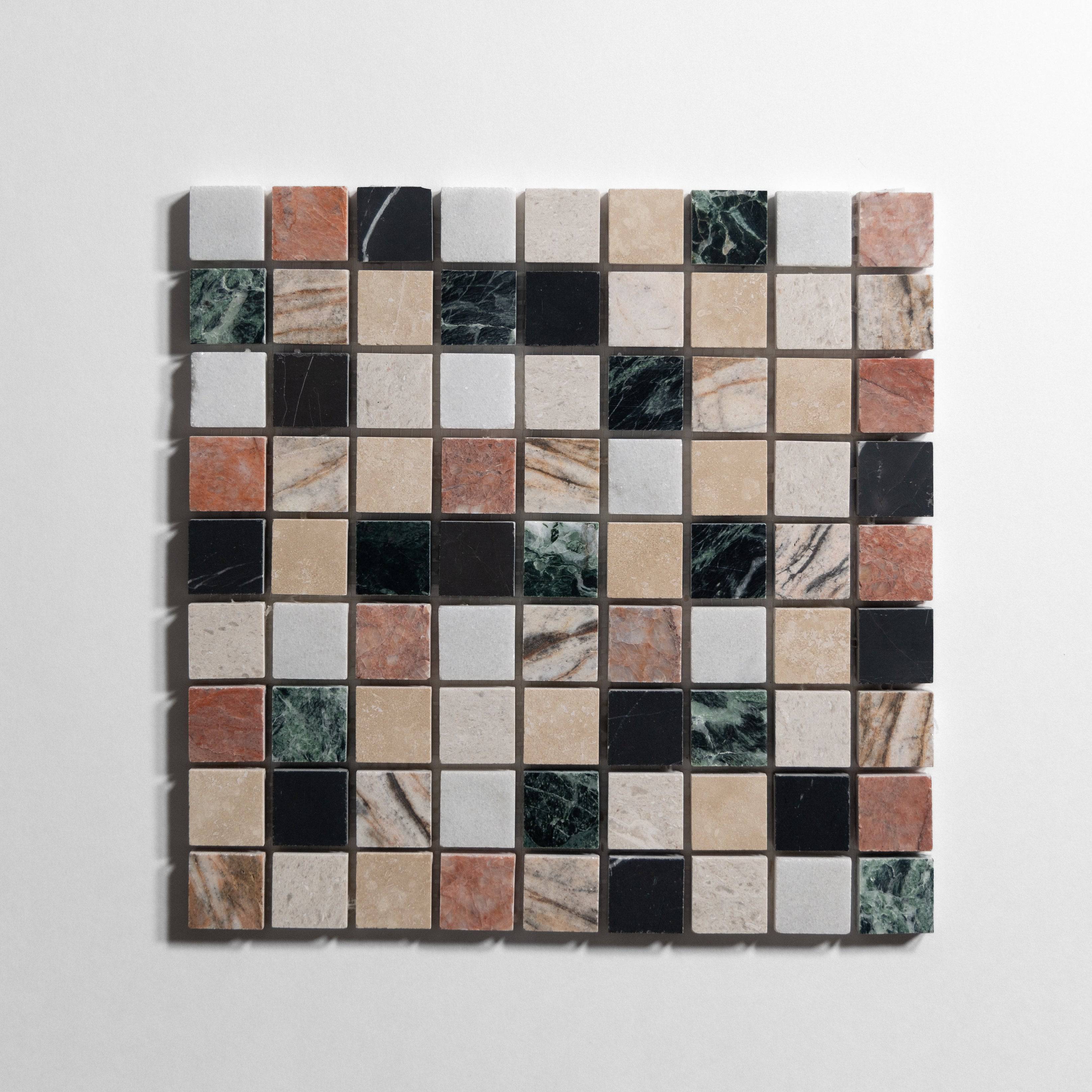 Multi Colored 1.25" Mosaic - Castelli Marble