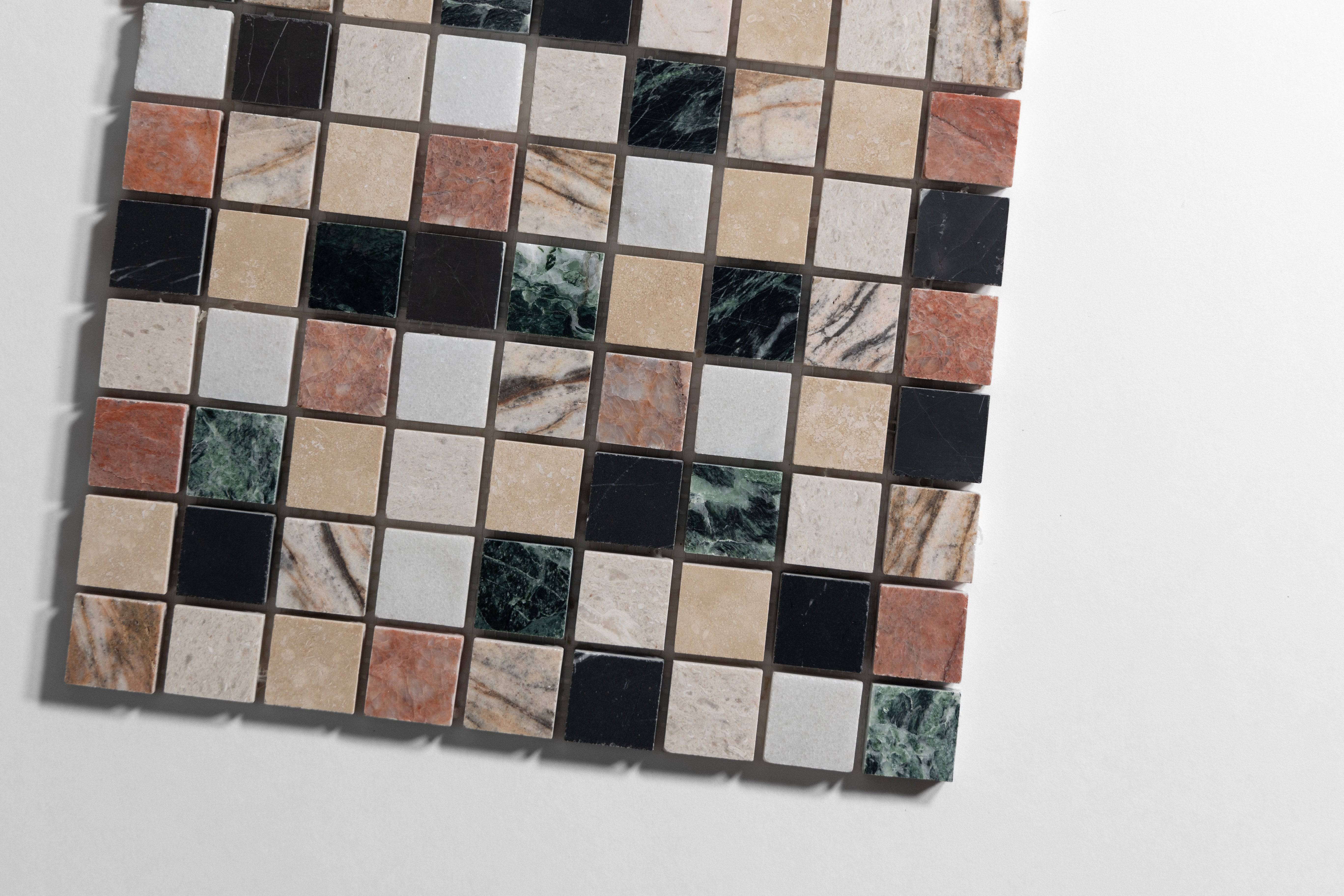 Multi Colored 1.25" Mosaic - Castelli Marble