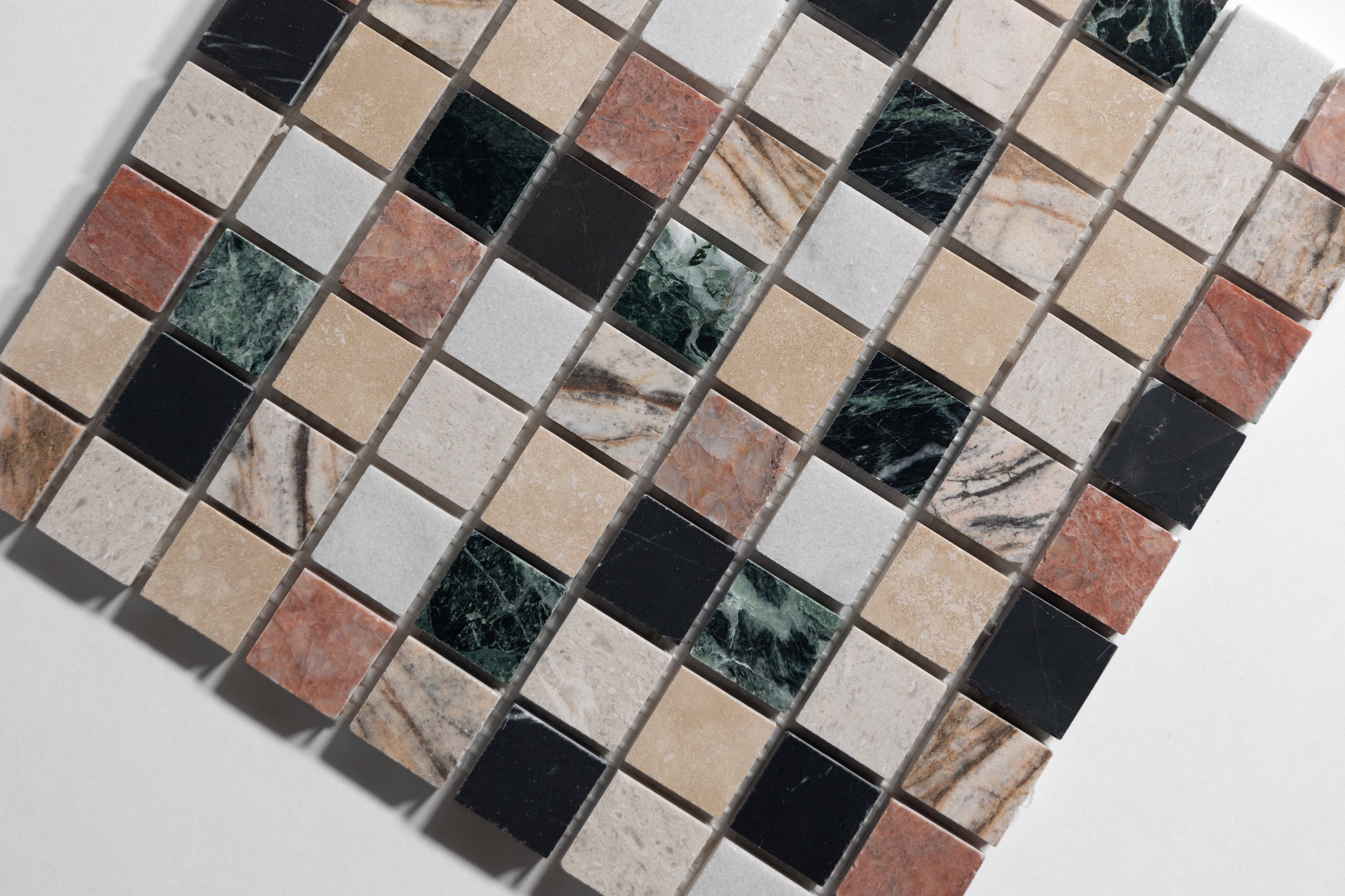 Multi Colored 1.25" Mosaic - Castelli Marble