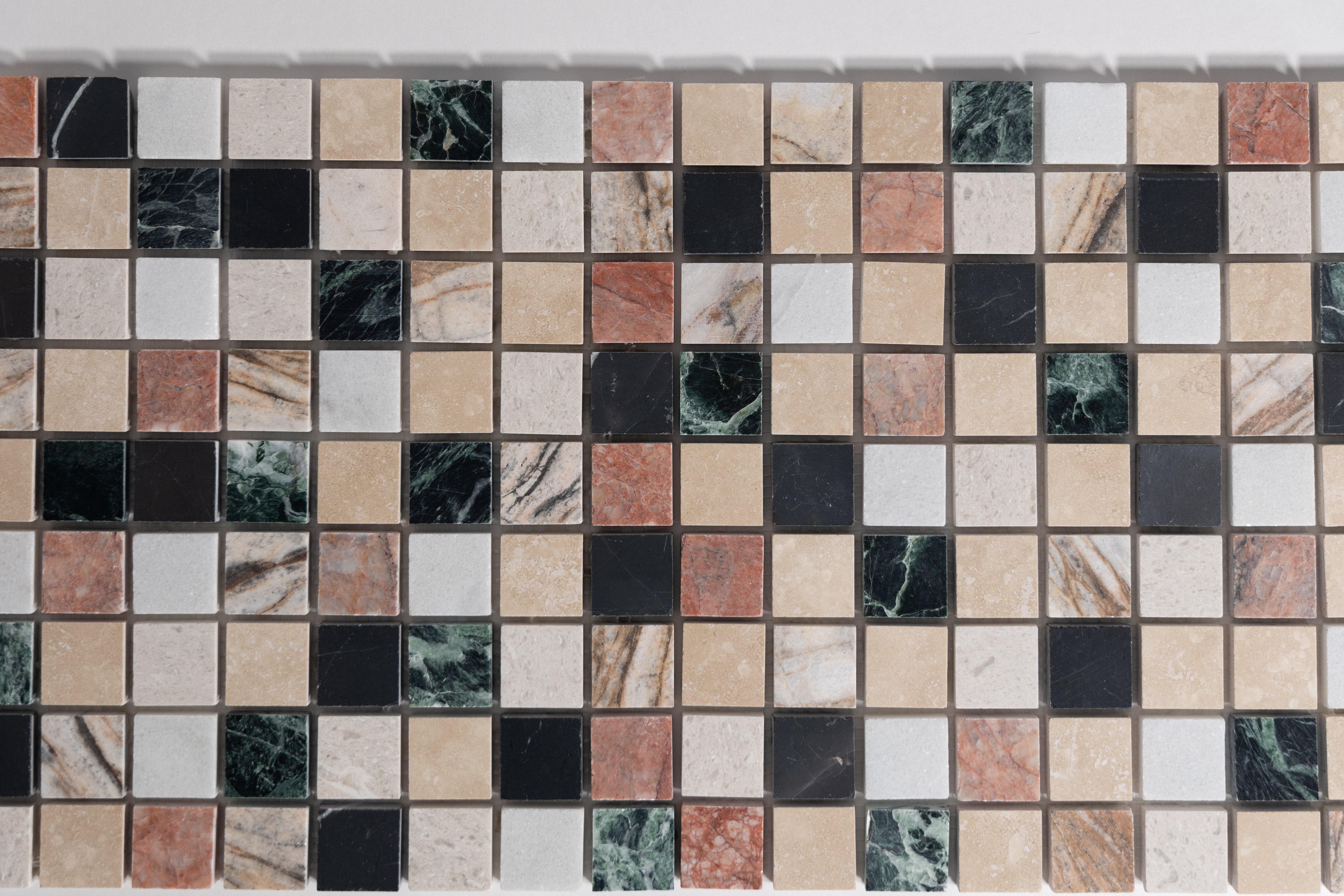 Multi Colored 1.25" Mosaic - Castelli Marble