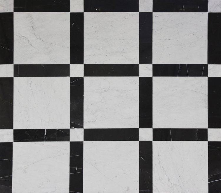 Carrara / Nero St. Gabriel Inlay Pattern - Castelli Marble