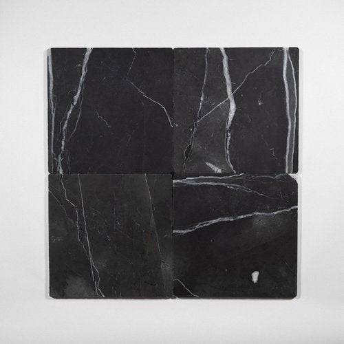 Nero St. Gabriel 12”x12” Tumbled - Castelli Marble