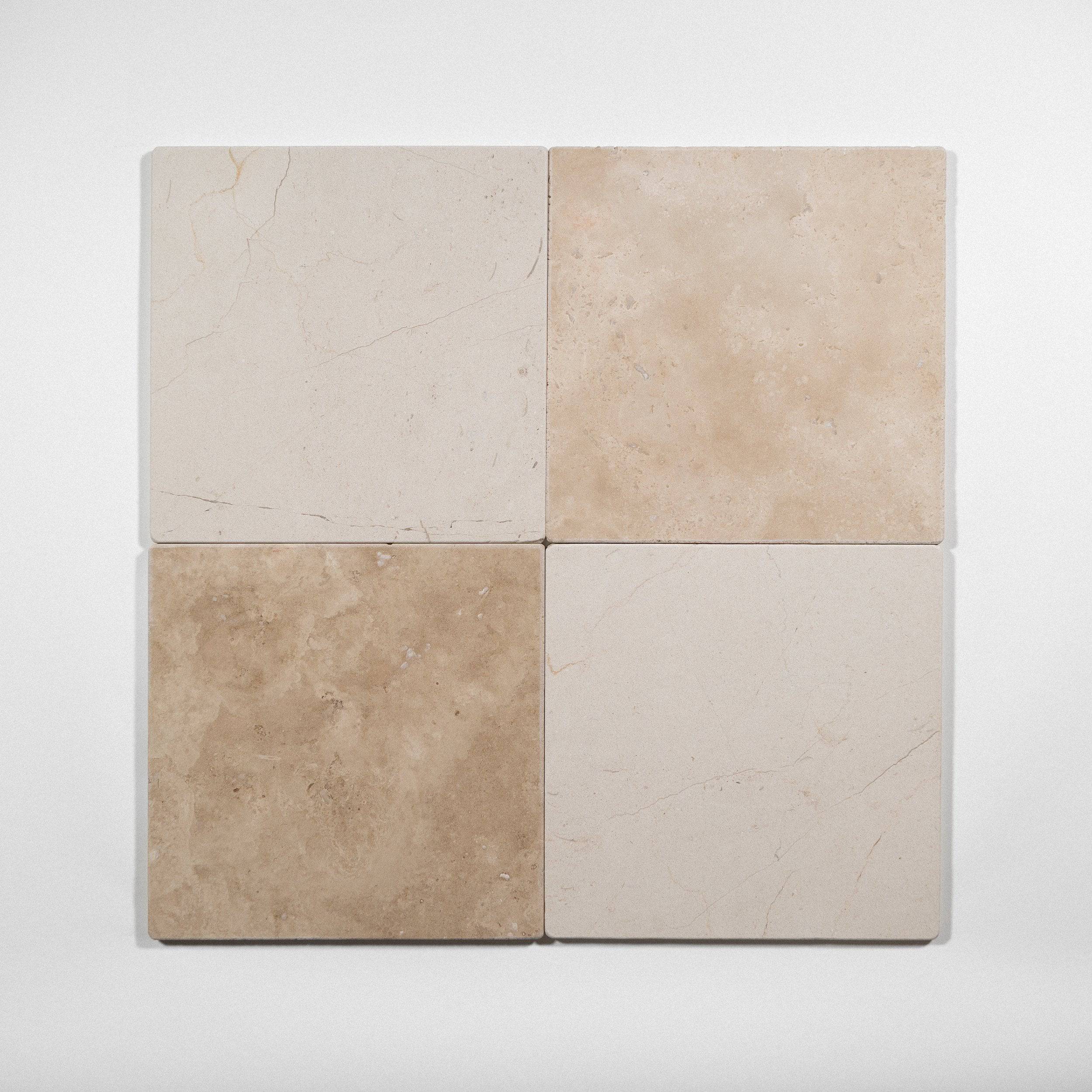 Crema  12"x12" Tumbled - Castelli Marble