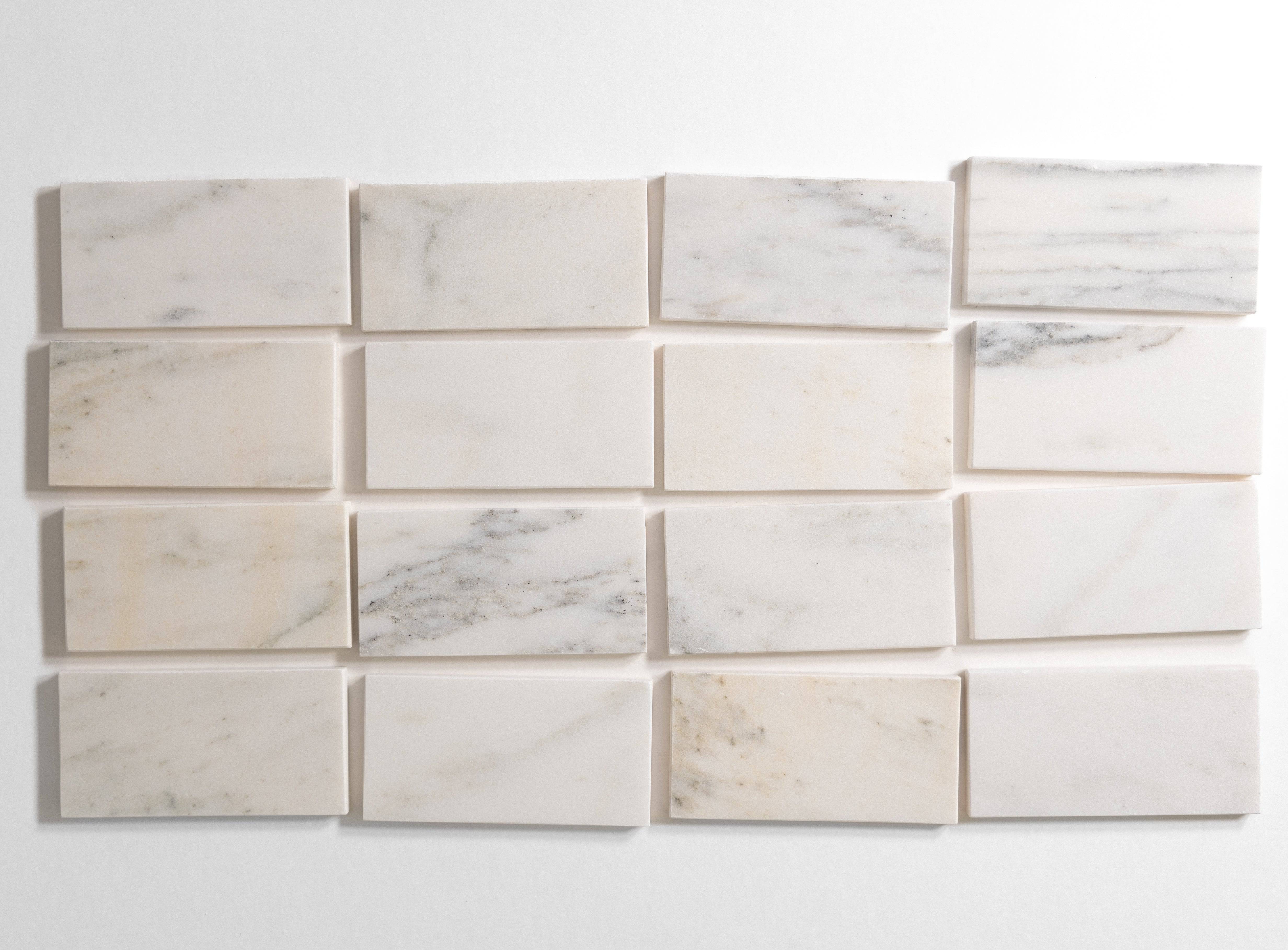 Alabama Scuro White Marble Subway Tile 