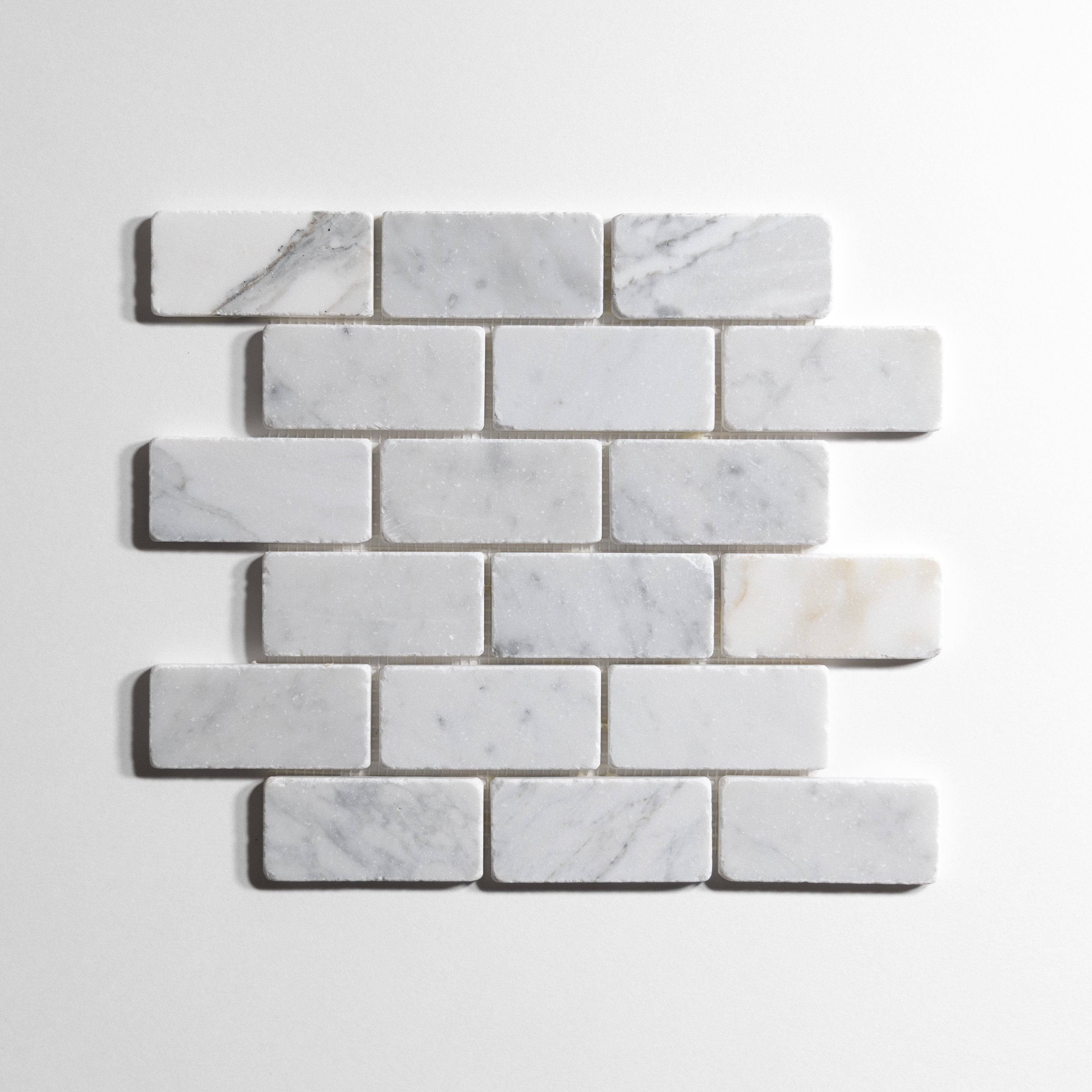 Antique Carrara 2" x 4" Brick - Castelli Marble