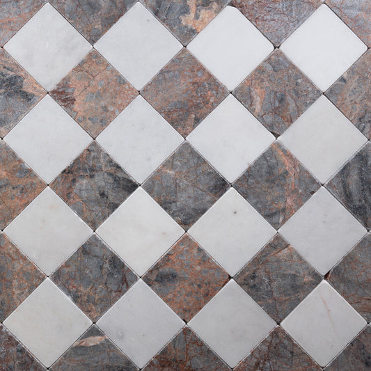 Aura Blue & Bianco 4"x4" Tumbled