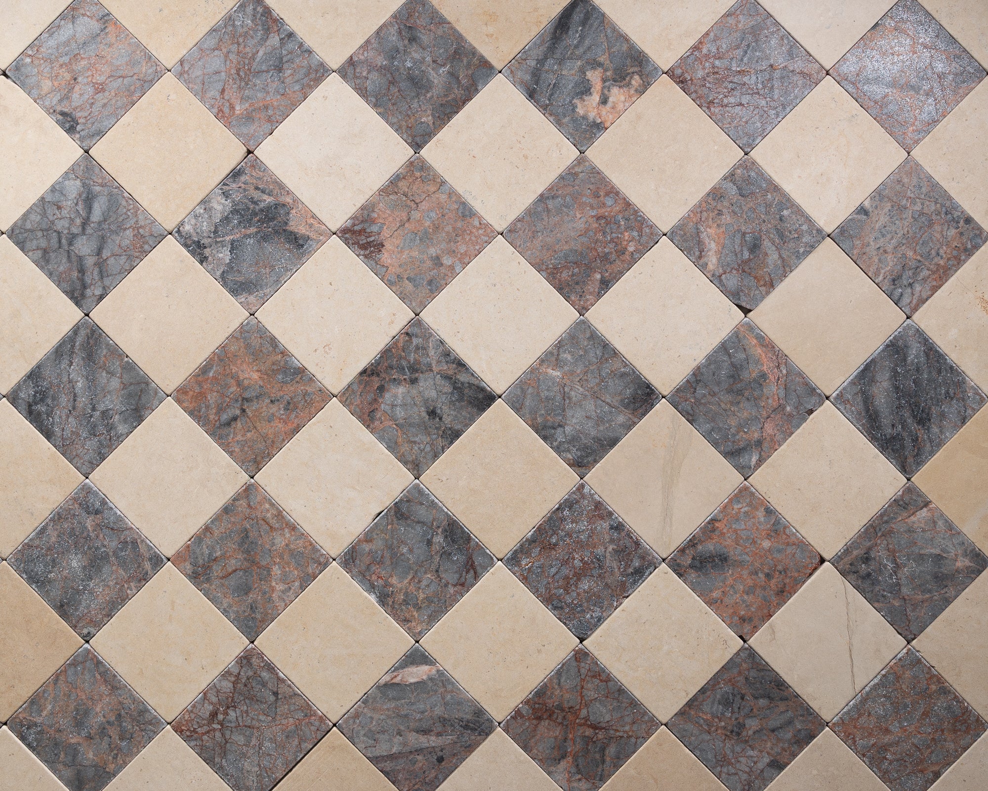 Aura Blue & Thala Beige 4"x4" Tumbled