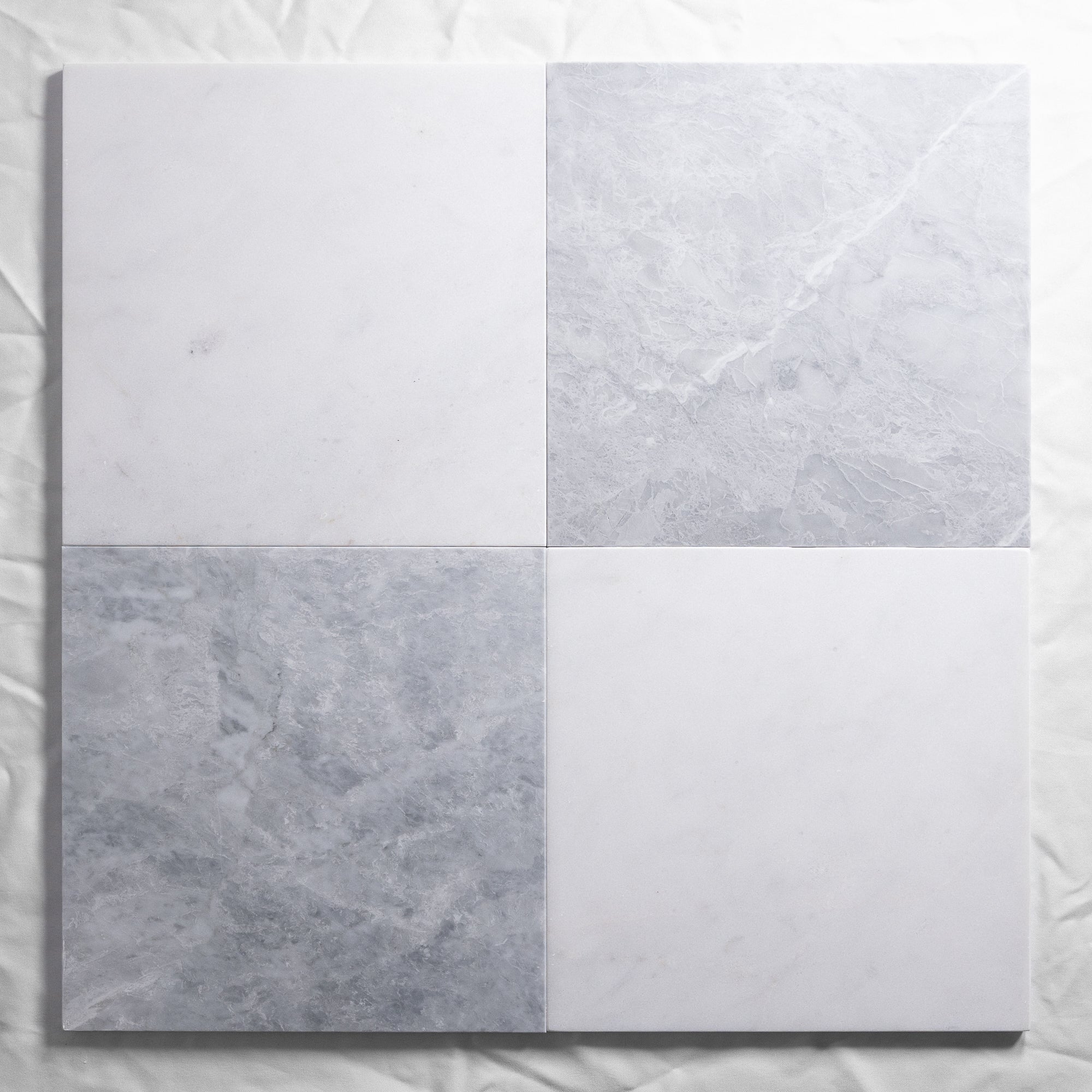 Bardiglio Lite & Bianco 12"x12"