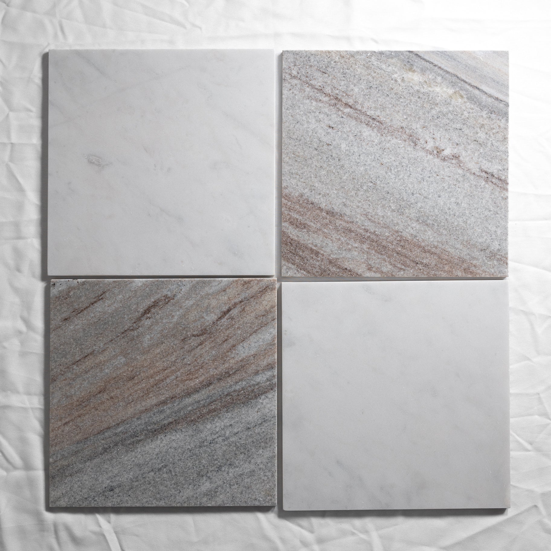 white & tan marble checkered floor tile 