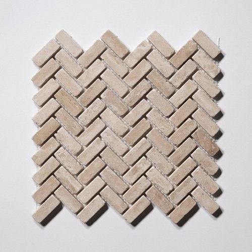 Durango Venato Mini Herringbone Tumbled - Castelli Marble