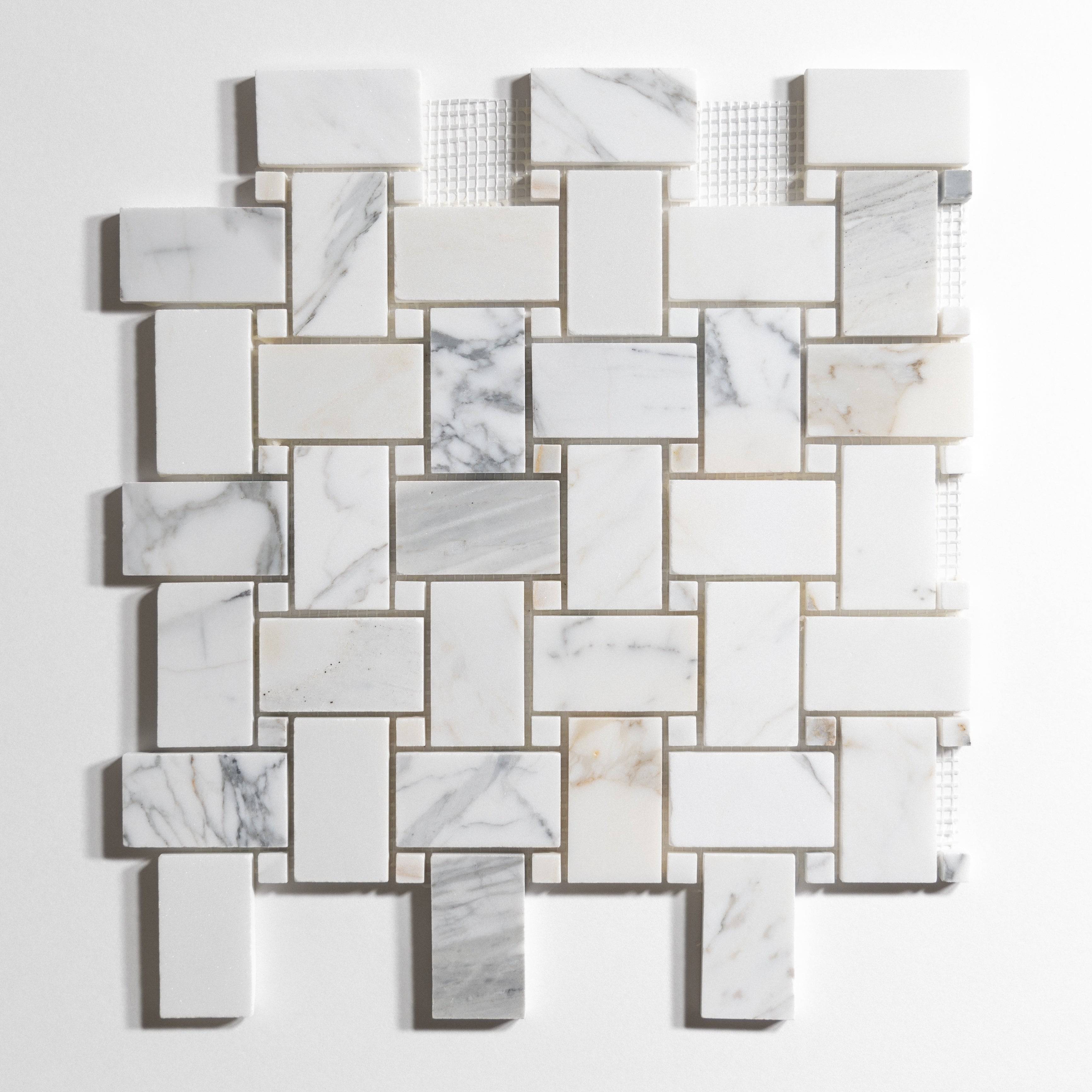 Calacatta/Calacatta Basket Weave - Castelli Marble