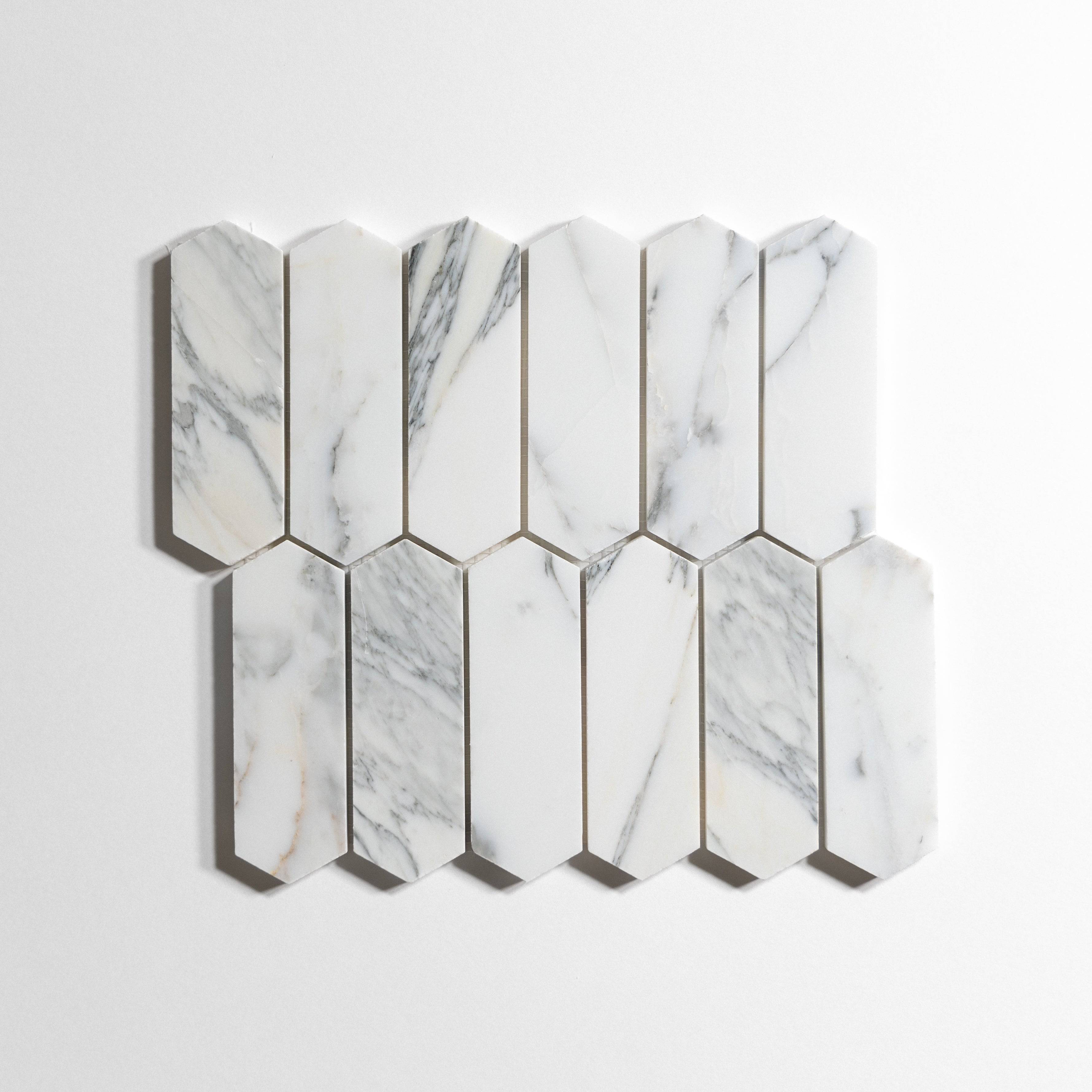 Calacatta Picket Mosaic - Castelli Marble