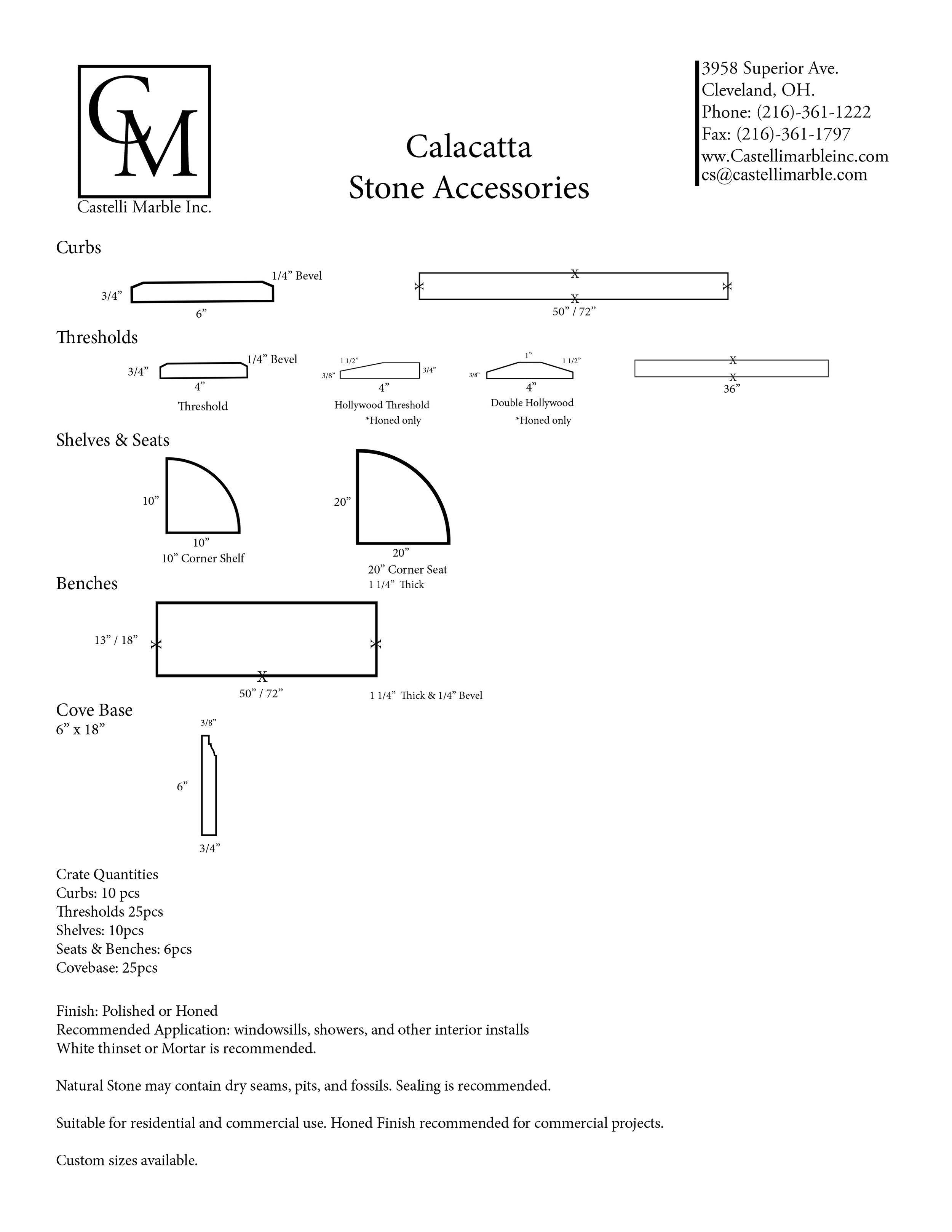 Calacatta Shelf - Castelli Marble