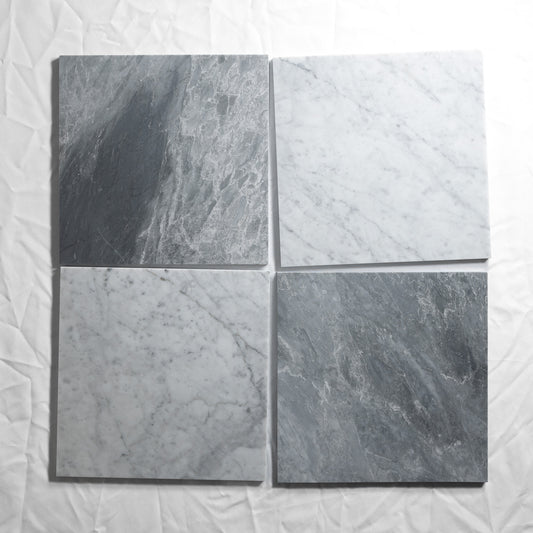 Bardiglio Nuvolato & Carrara 12"x12"