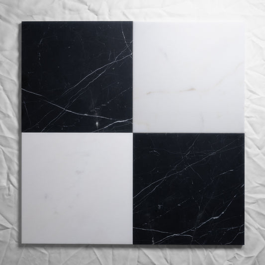 Calacatta Bianco & Nero St. Gabriel 12"x12"