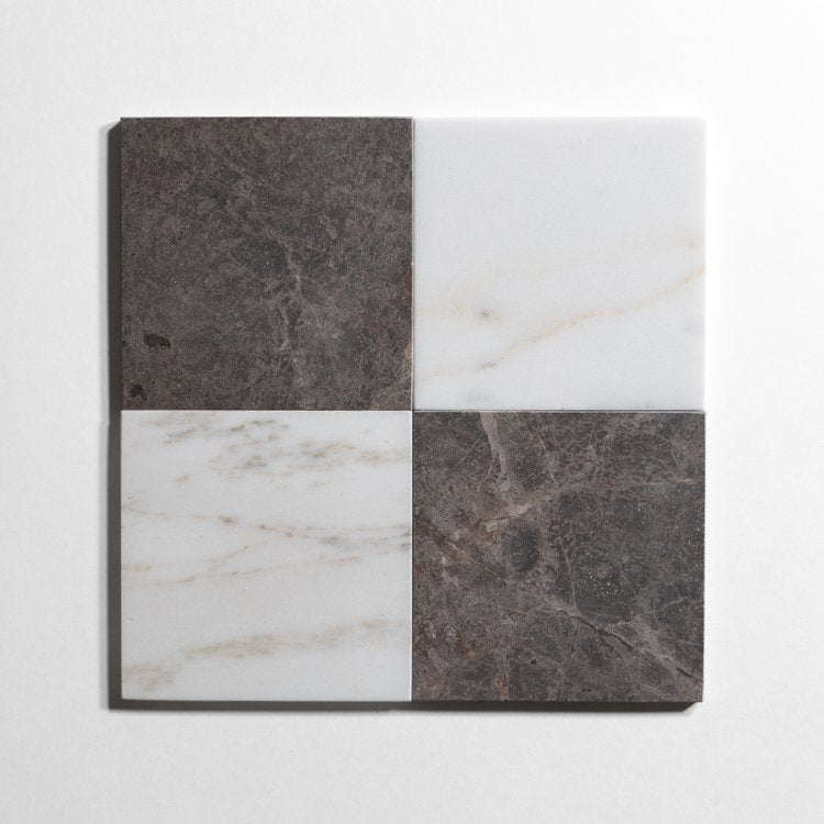 Checkered Calacatta Marble Tile