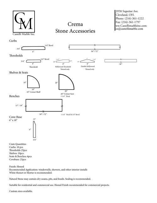 Crema Curb - Castelli Marble