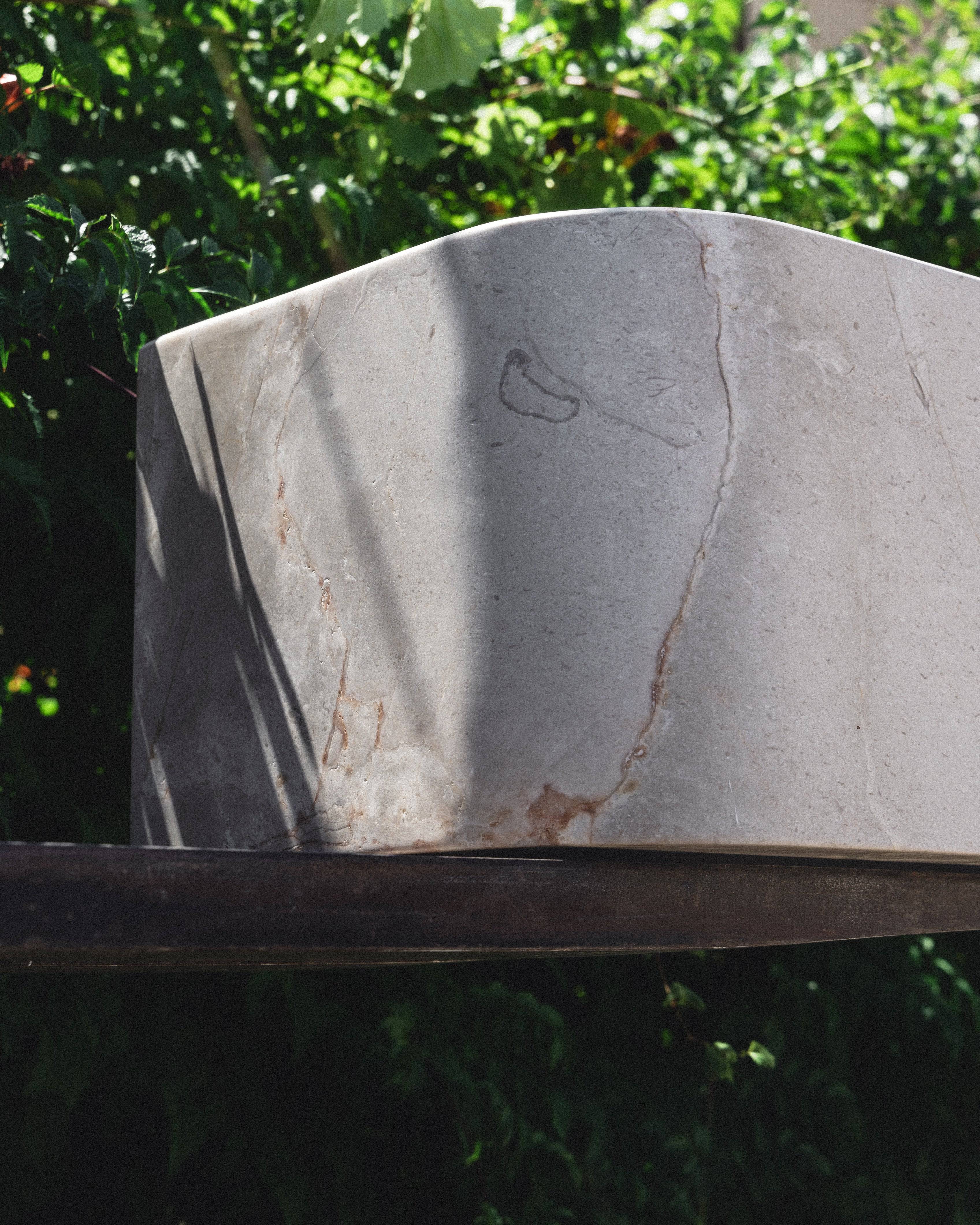 Marble floating sink